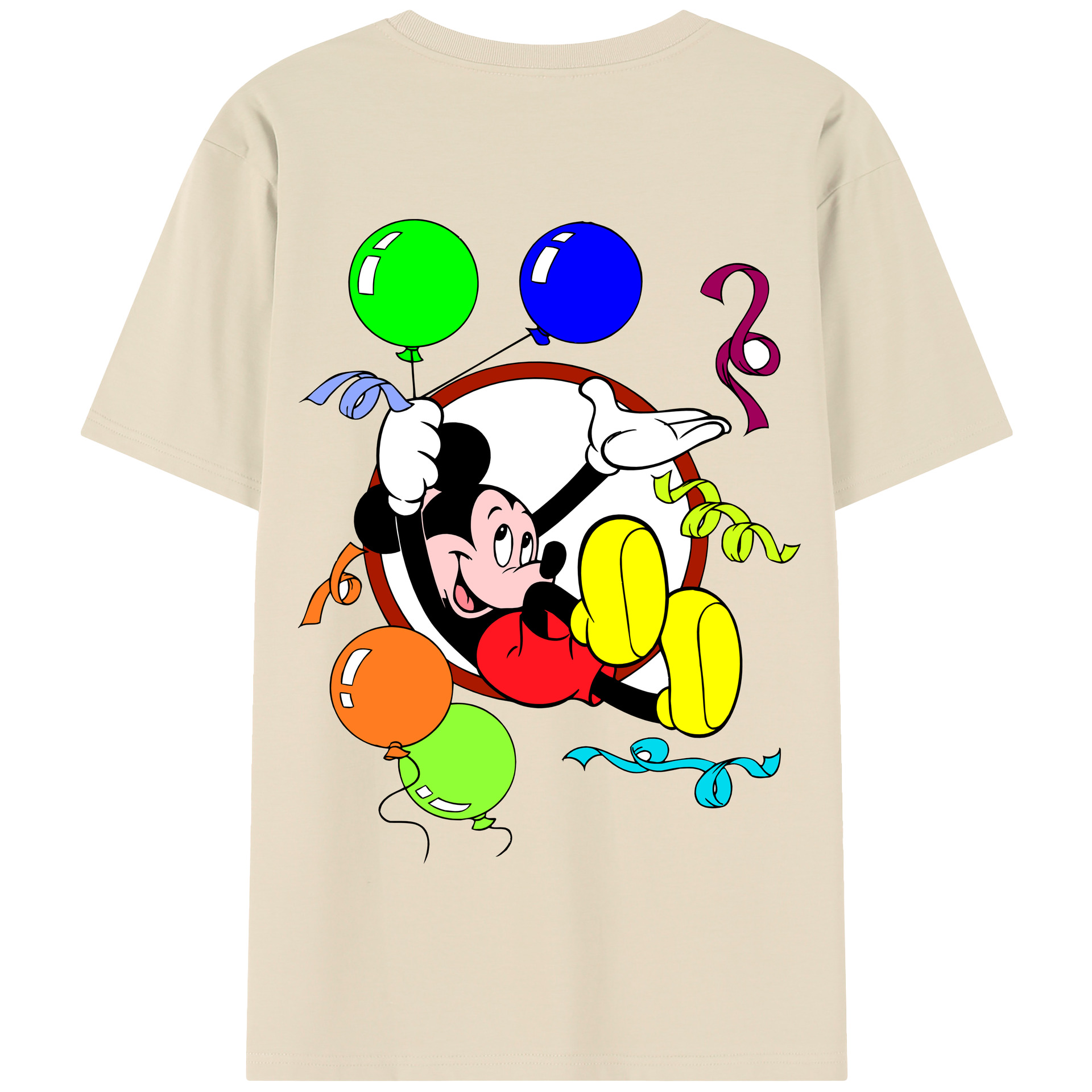 （画像用） ミッキーマウス Mickey Mouse 綿100％半袖Tシャツ（背面プリント）