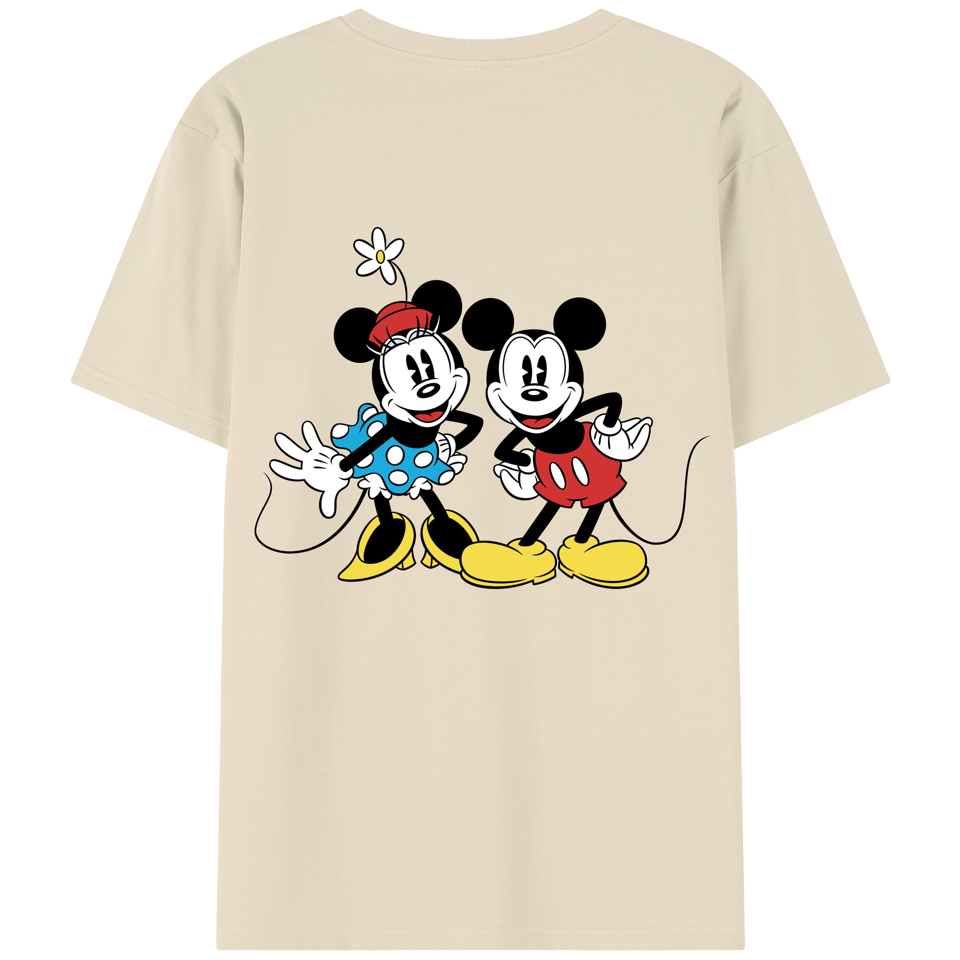 （画像用） ミッキーマウス Mickey Mouse 綿100％半袖Tシャツ（背面プリント）