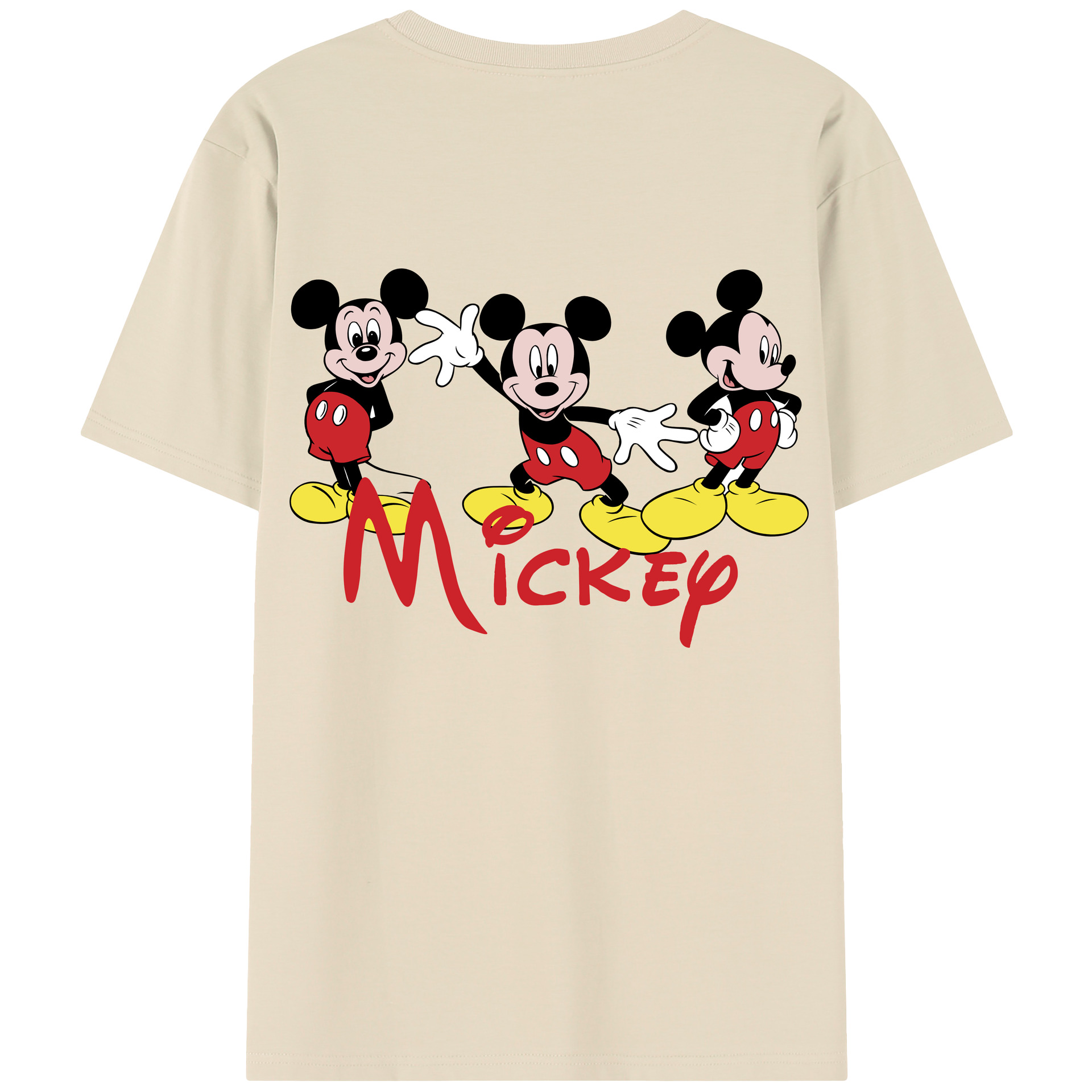 （画像用） ミッキーマウス Mickey Mouse 綿100％半袖Tシャツ（背面プリント）