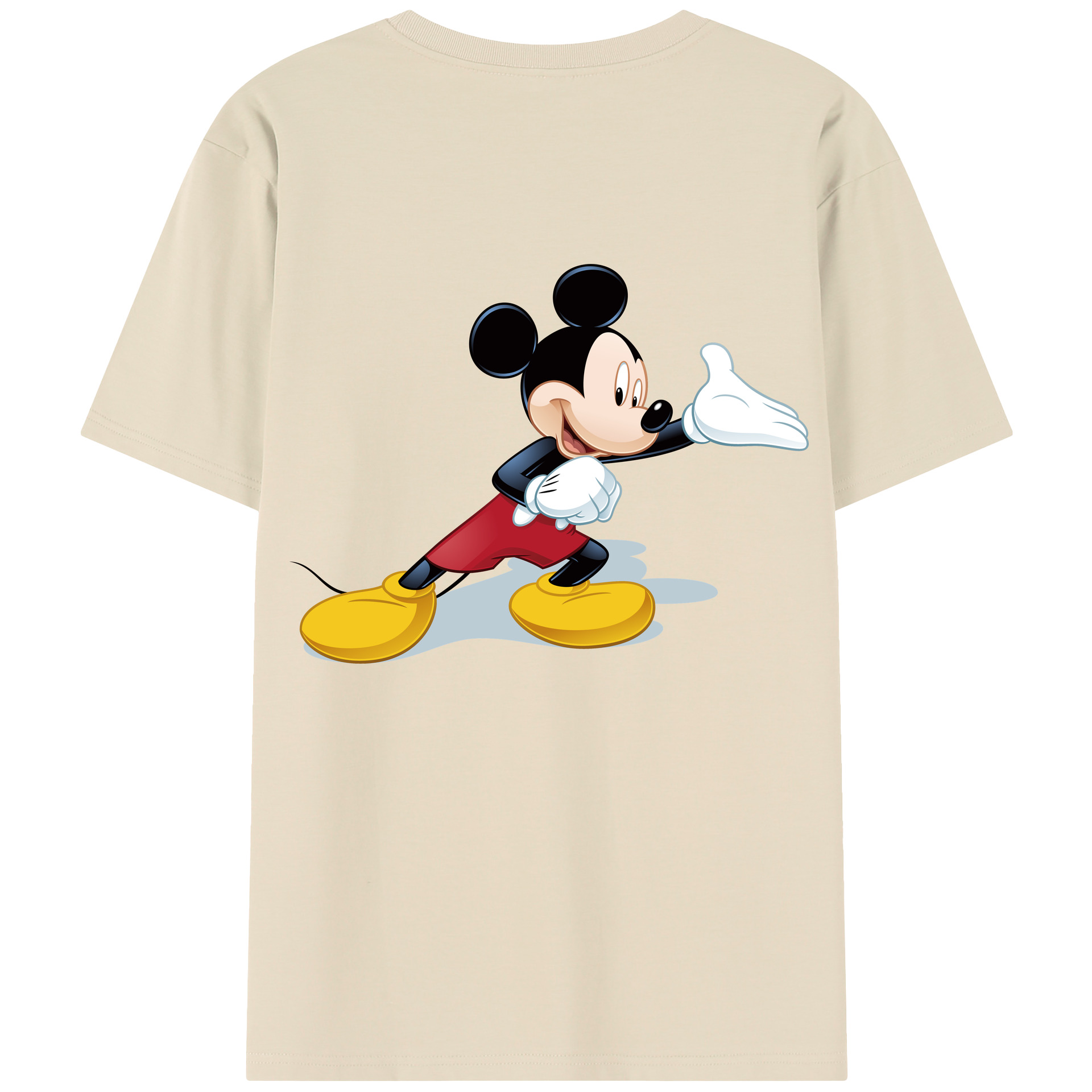 （画像用） ミッキーマウス Mickey Mouse 綿100％半袖Tシャツ（背面プリント）