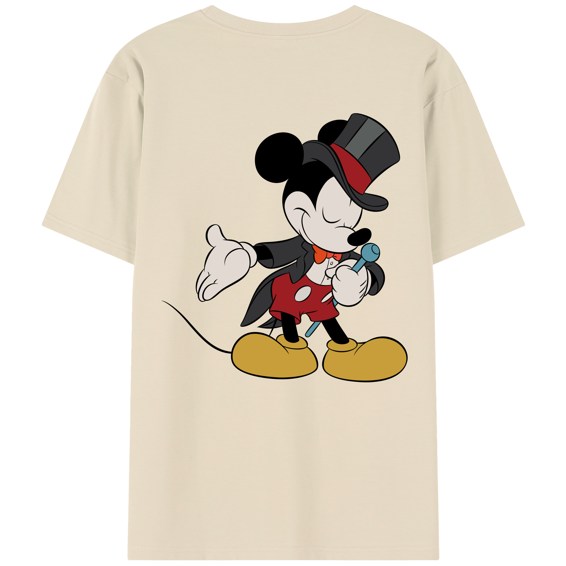 （画像用） ミッキーマウス Mickey Mouse 綿100％半袖Tシャツ（背面プリント）