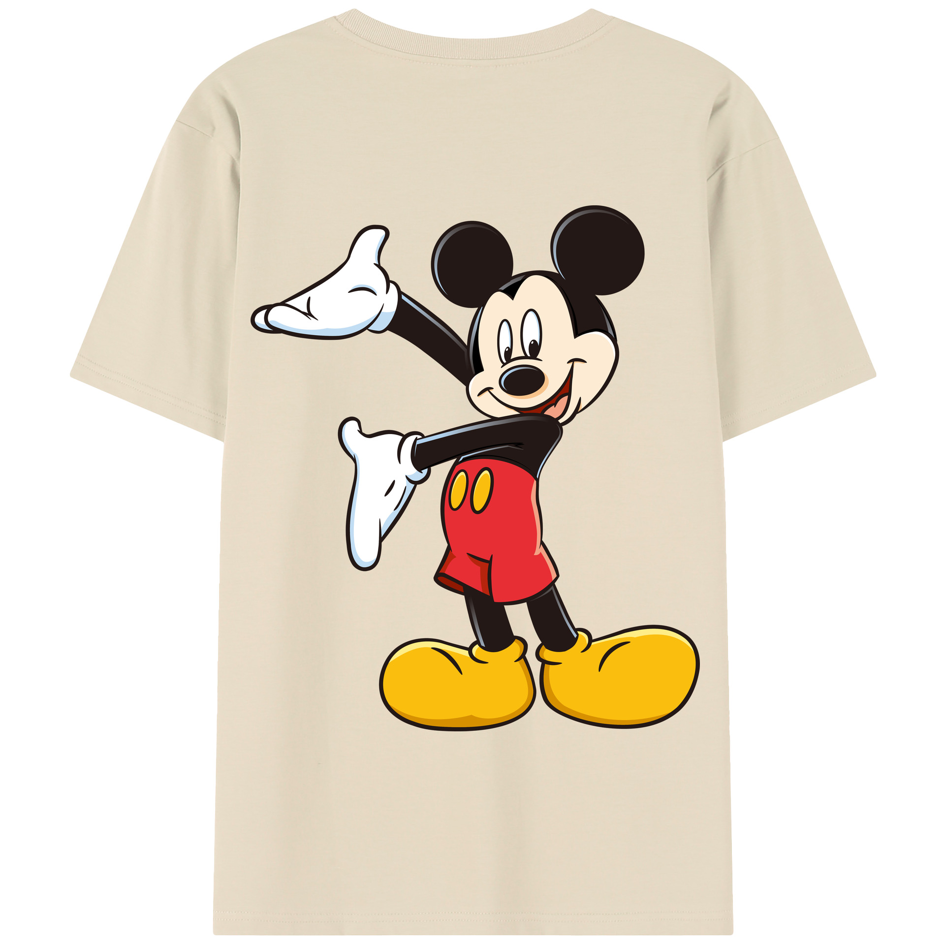 （画像用） ミッキーマウス Mickey Mouse 綿100％半袖Tシャツ（背面プリント）