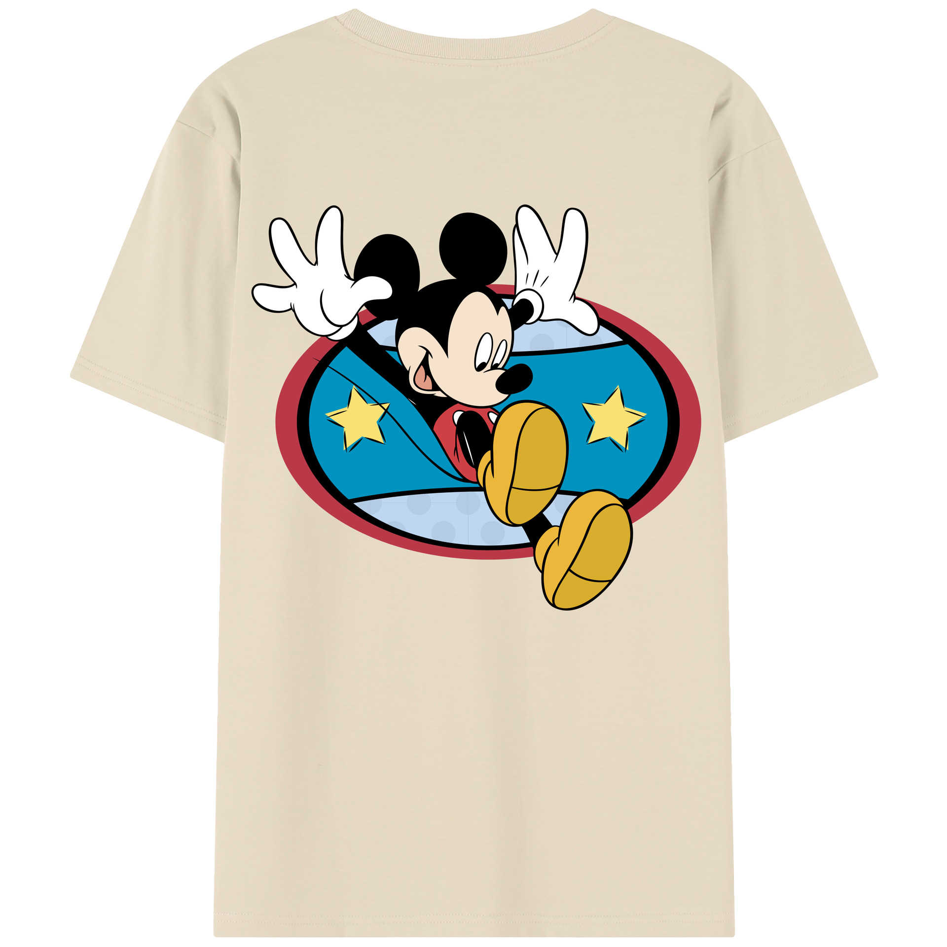 （画像用） ミッキーマウス Mickey Mouse 綿100％半袖Tシャツ（背面プリント）