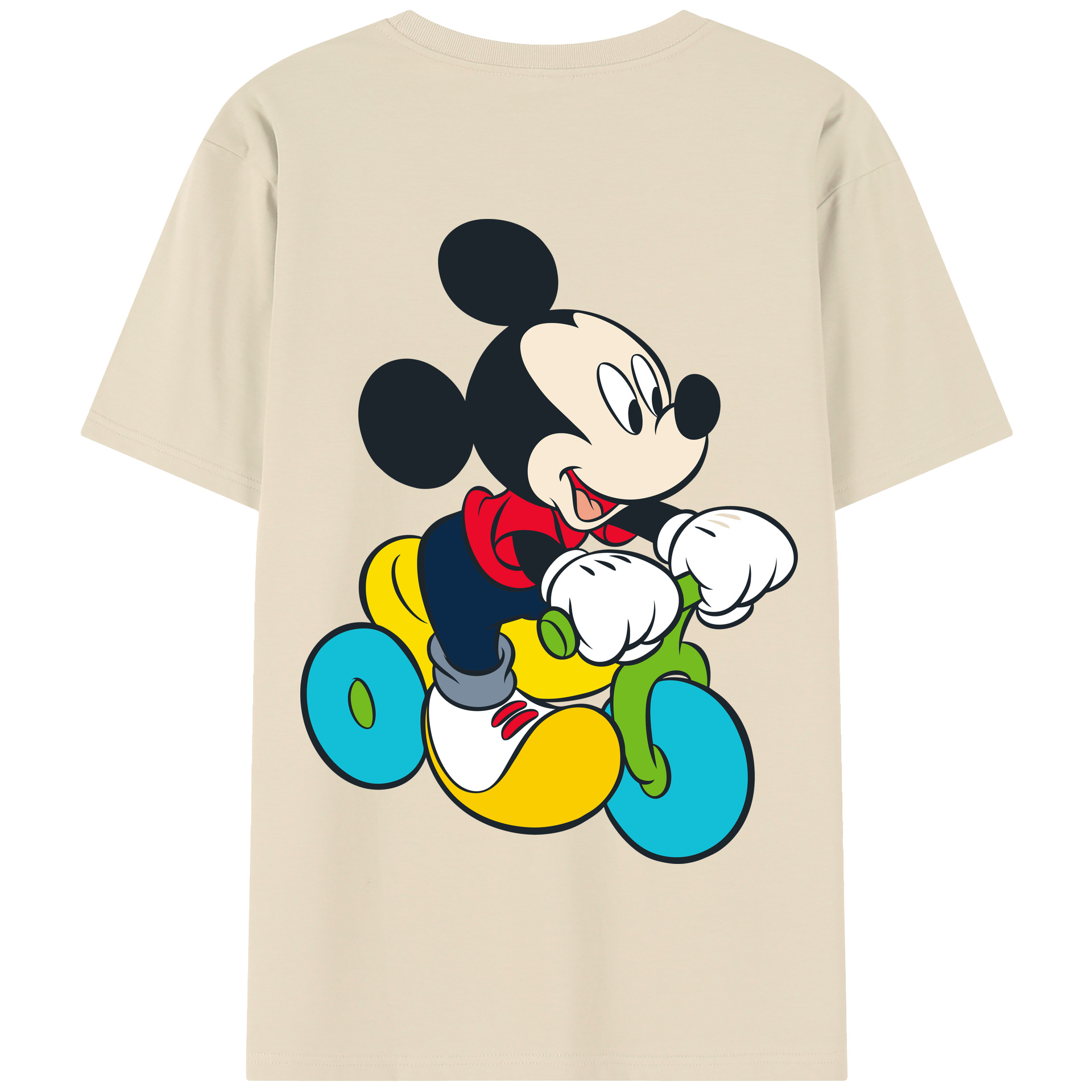 （画像用） ミッキーマウス Mickey Mouse 綿100％半袖Tシャツ（背面プリント）