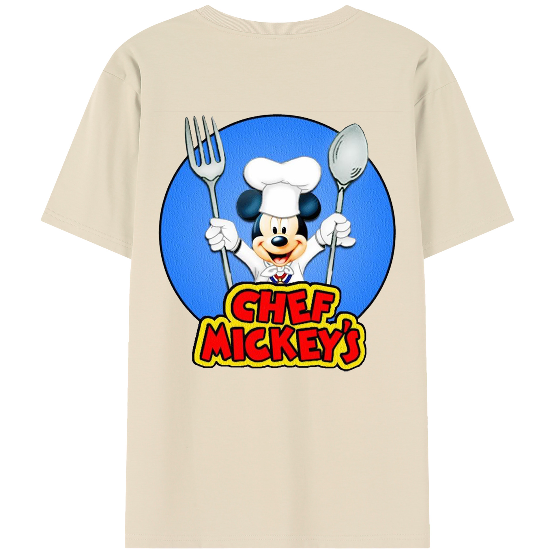 （画像用） ミッキーマウス Mickey Mouse 綿100％半袖Tシャツ（背面プリント）