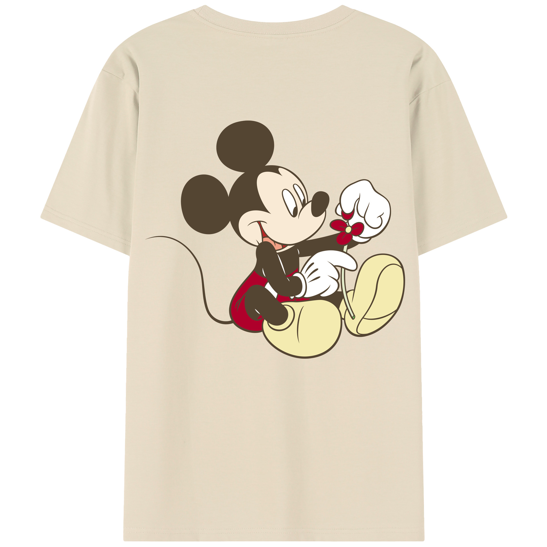 （画像用） ミッキーマウス Mickey Mouse 綿100％半袖Tシャツ（背面プリント）