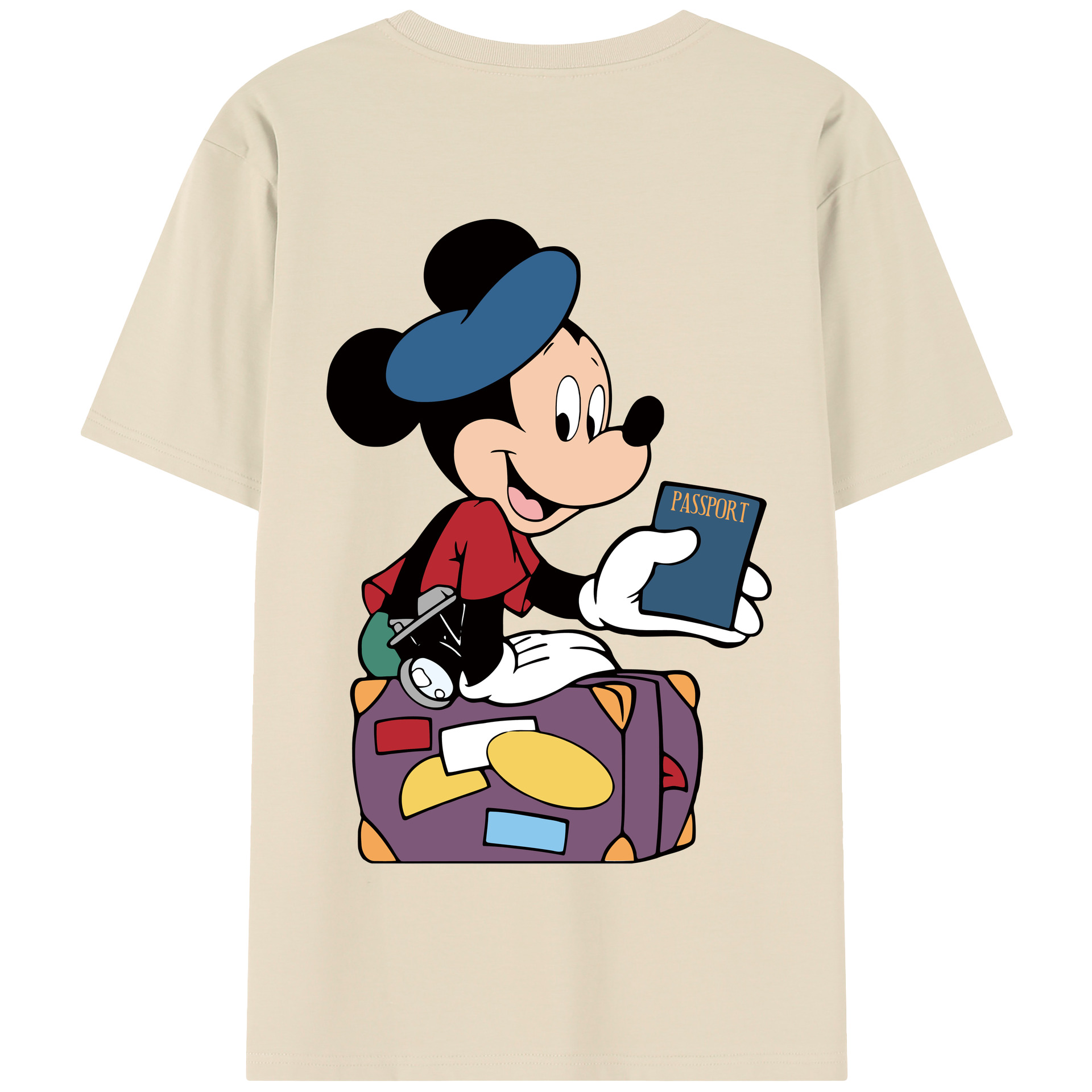 （画像用） ミッキーマウス Mickey Mouse 綿100％半袖Tシャツ（背面プリント）