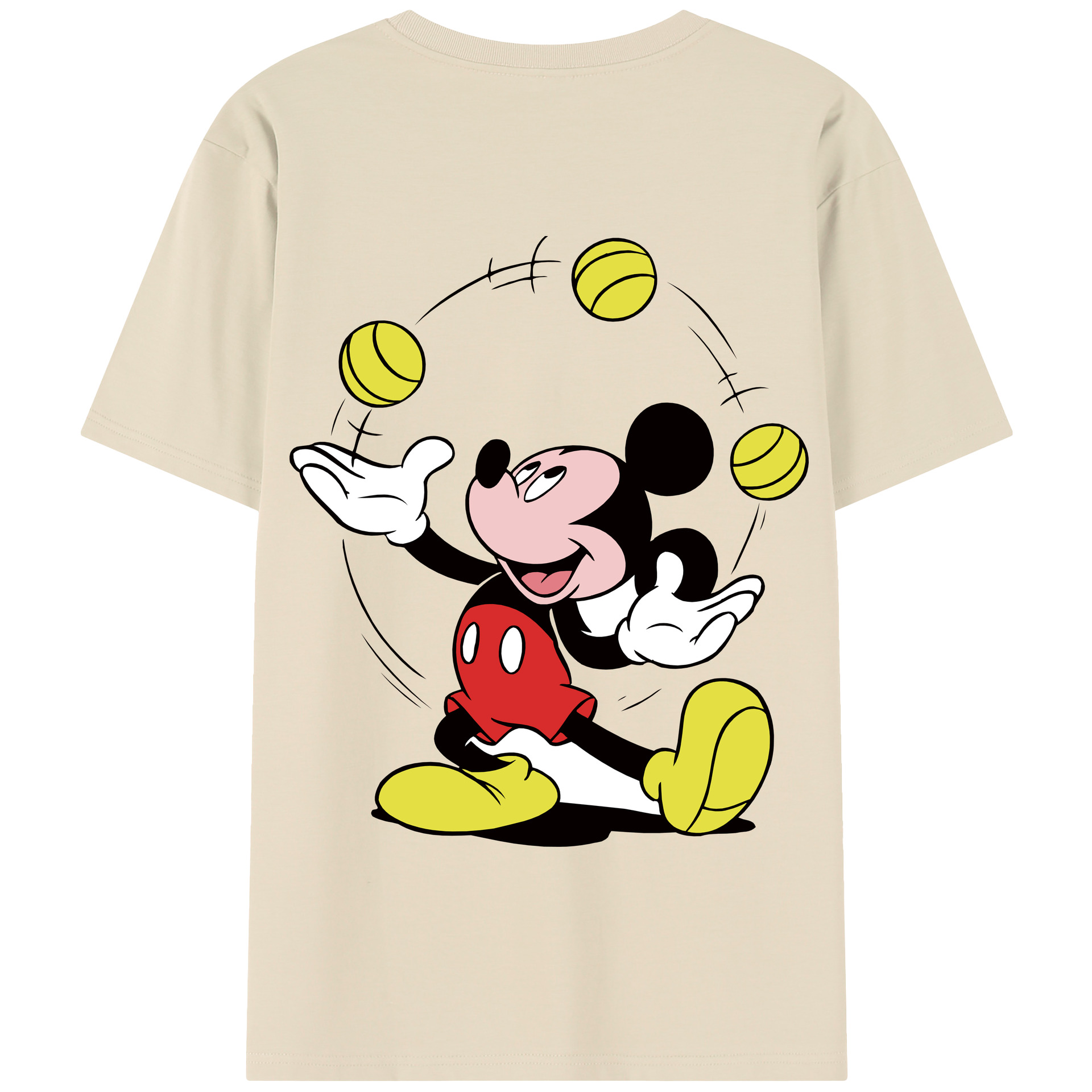 （画像用） ミッキーマウス Mickey Mouse 綿100％半袖Tシャツ（背面プリント）