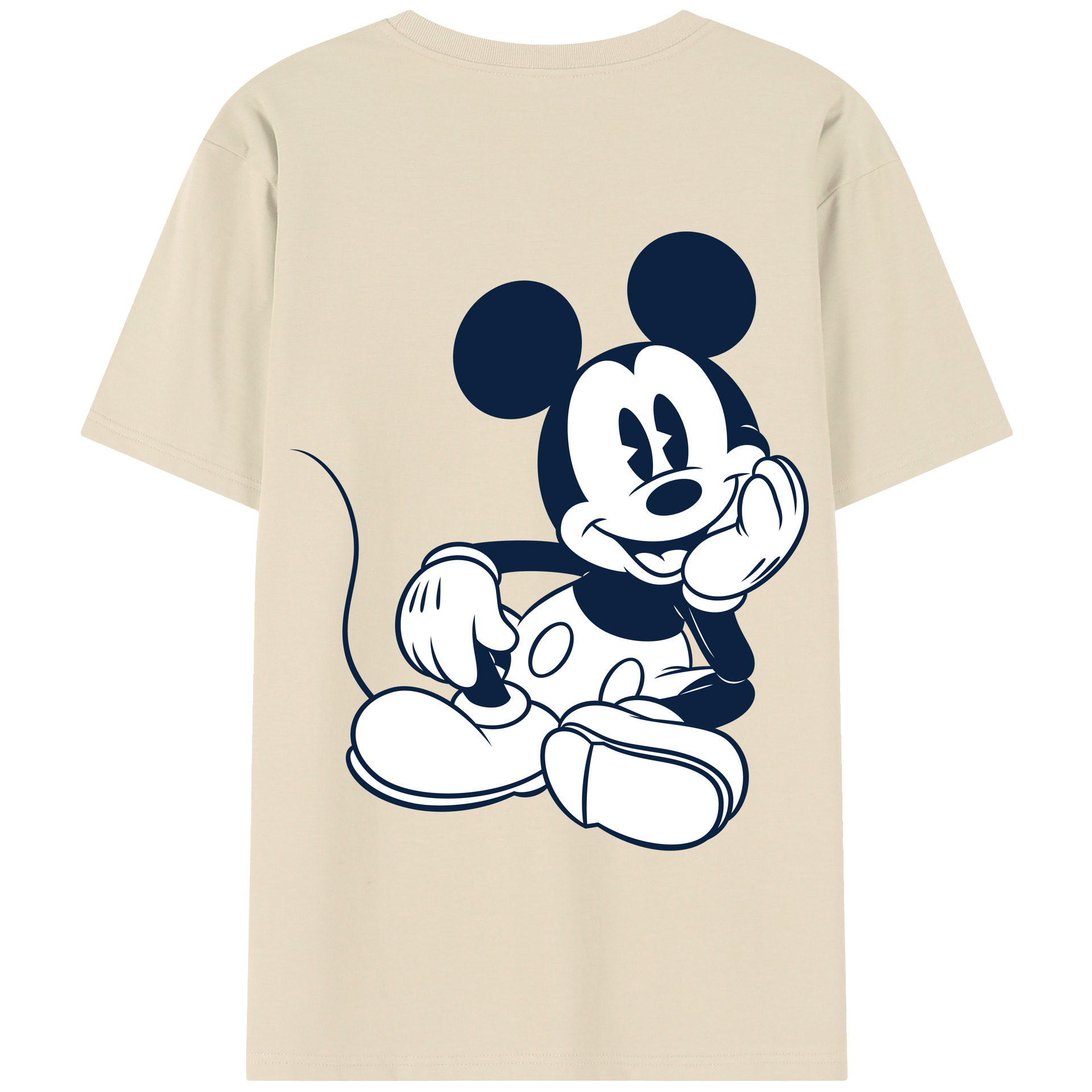 （画像用） ミッキーマウス Mickey Mouse 綿100％半袖Tシャツ（背面プリント）