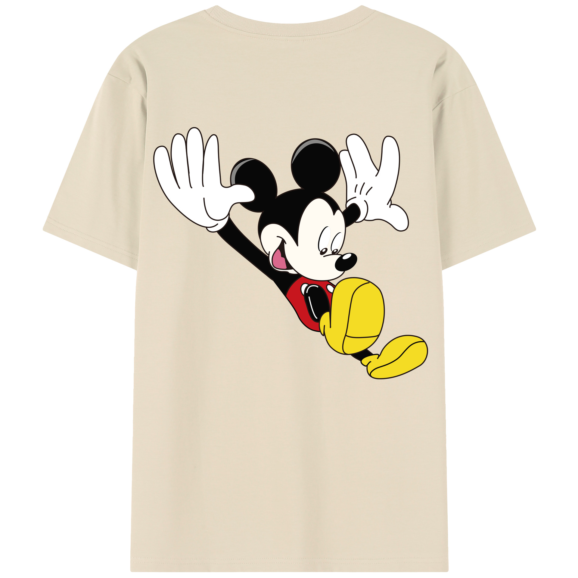 （画像用） ミッキーマウス Mickey Mouse 綿100％半袖Tシャツ（背面プリント）