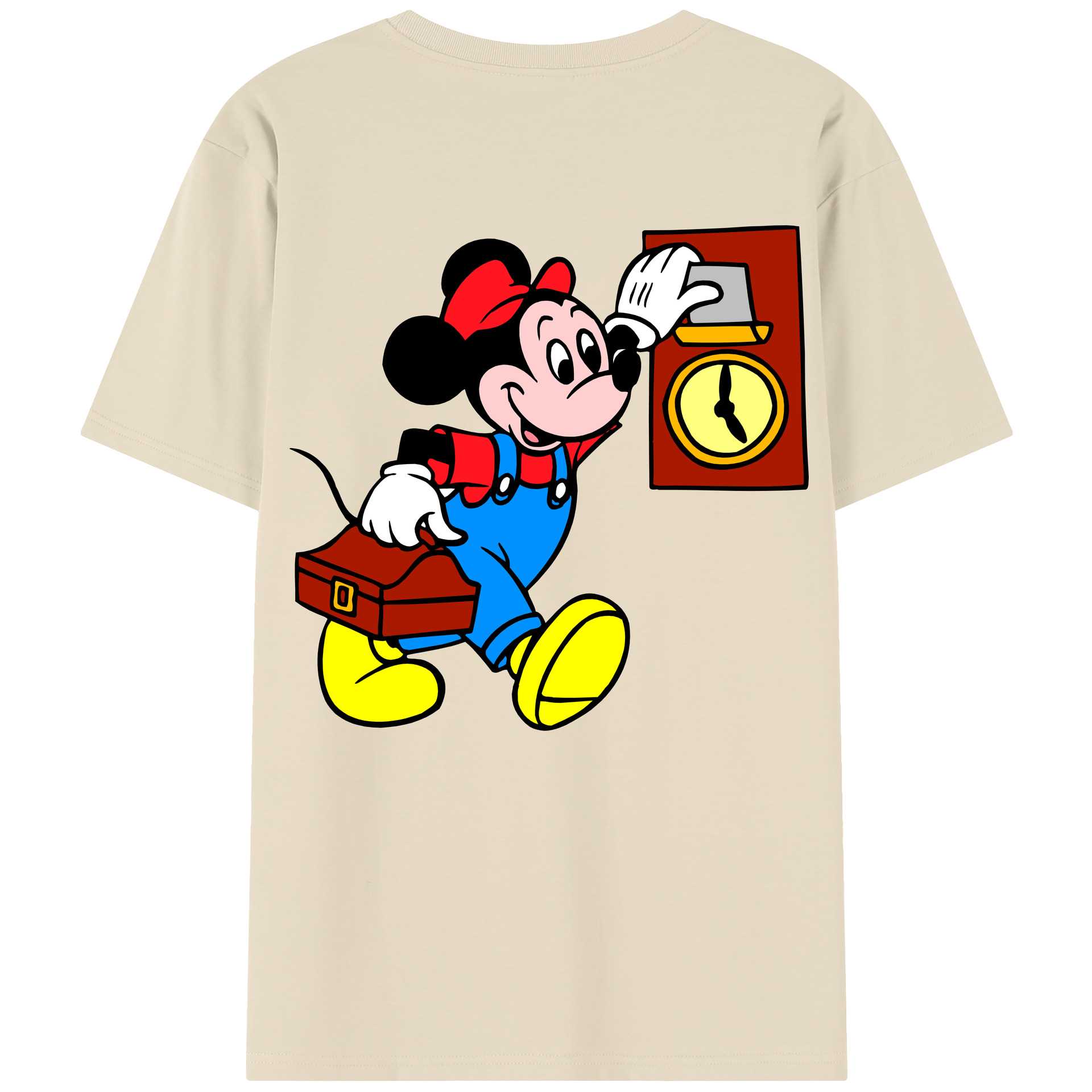 （画像用） ミッキーマウス Mickey Mouse 綿100％半袖Tシャツ（背面プリント）