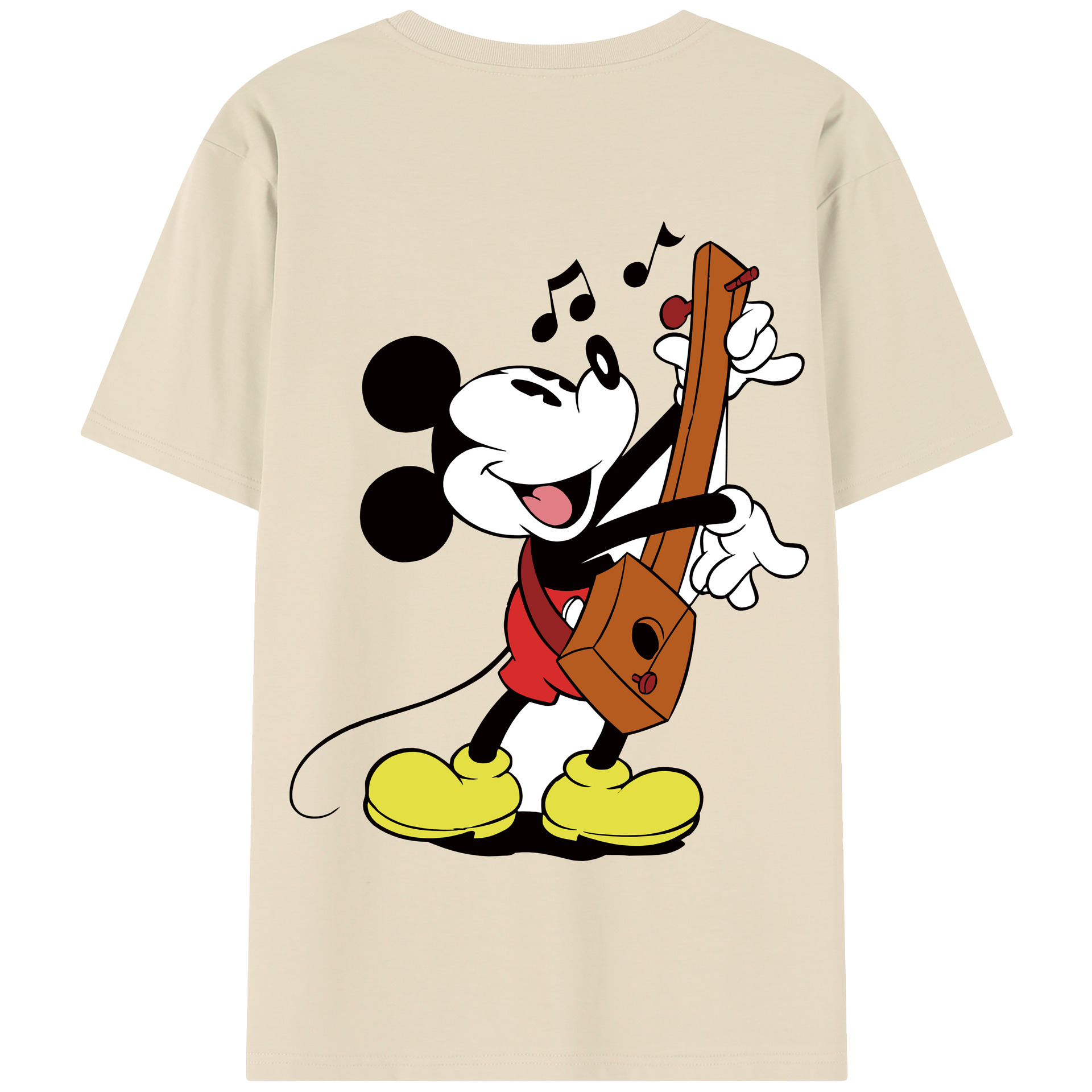 （画像用） ミッキーマウス Mickey Mouse 綿100％半袖Tシャツ（背面プリント）