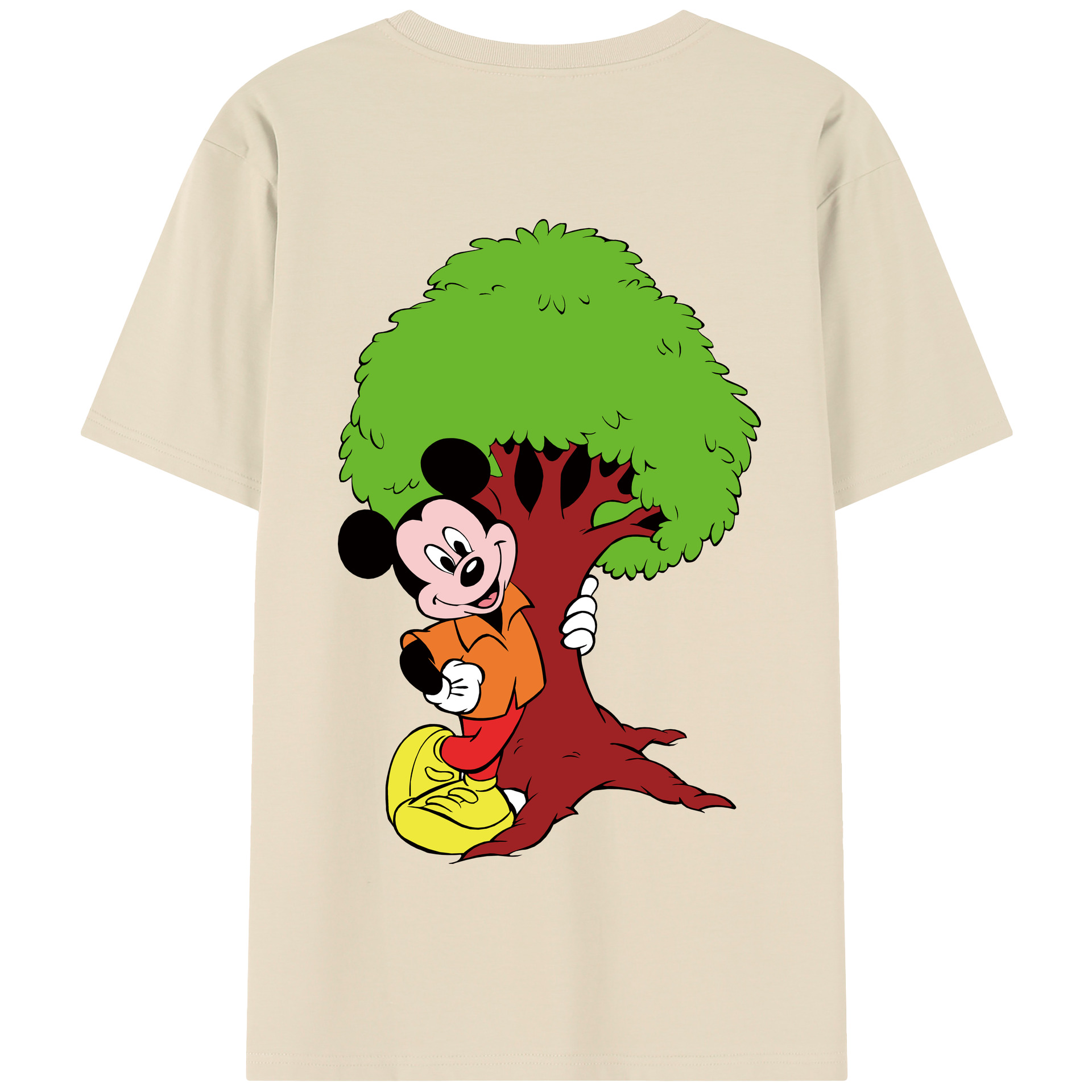 （画像用） ミッキーマウス Mickey Mouse 綿100％半袖Tシャツ（背面プリント）