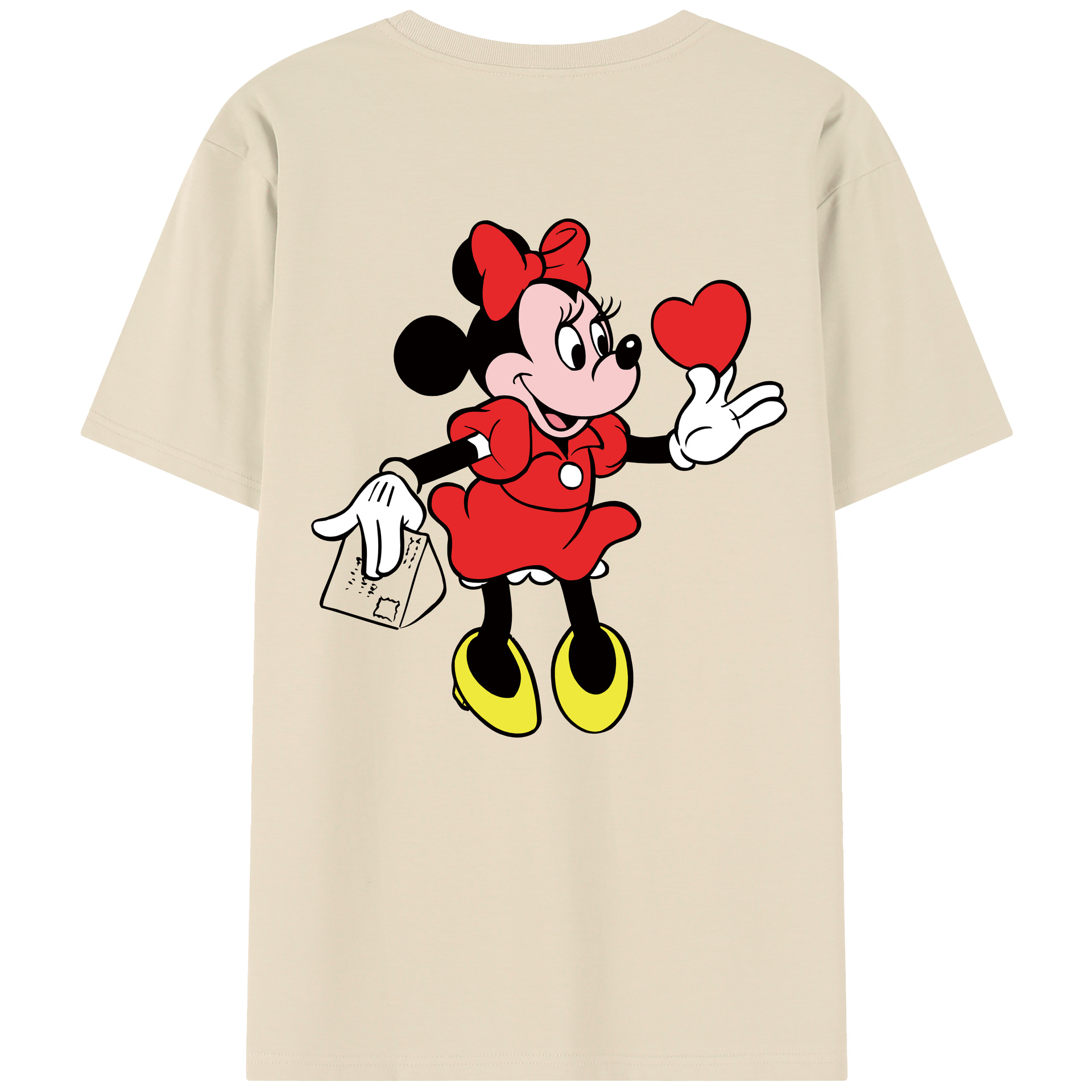 （画像用） ミッキーマウス Mickey Mouse 綿100％半袖Tシャツ（背面プリント）