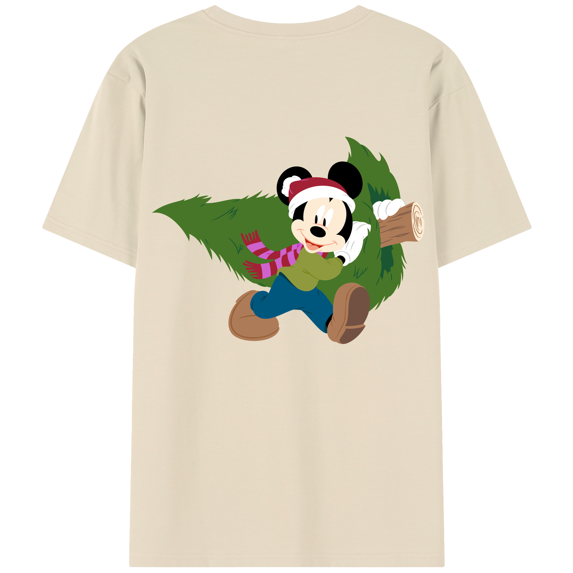 （画像用） ミッキーマウス Mickey Mouse 綿100％半袖Tシャツ（背面プリント）