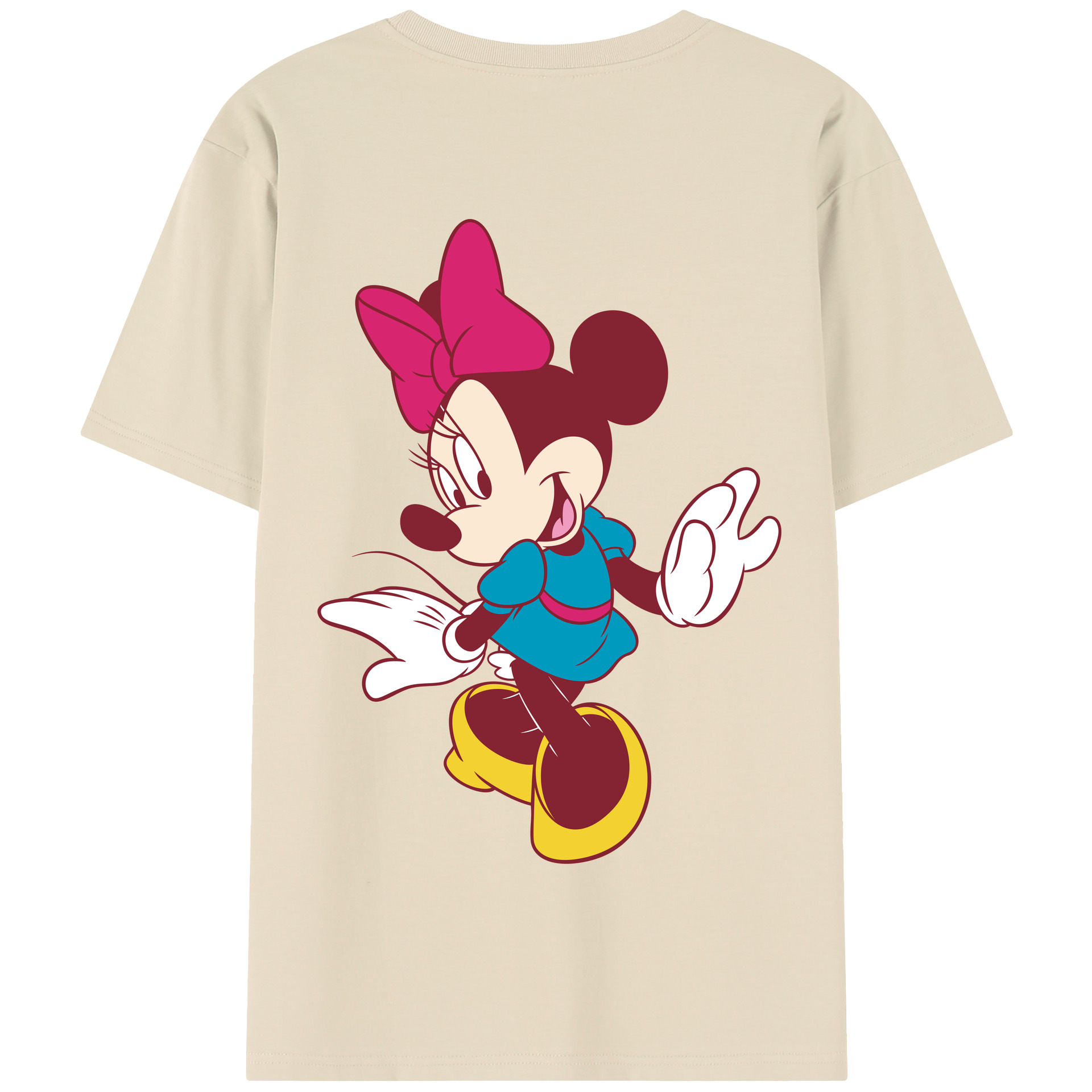 （画像用） ミッキーマウス Mickey Mouse 綿100％半袖Tシャツ（背面プリント）