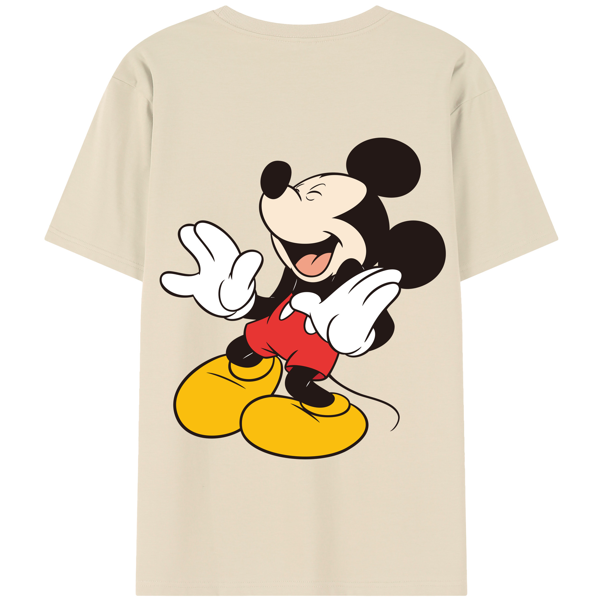 （画像用） ミッキーマウス Mickey Mouse 綿100％半袖Tシャツ（背面プリント）