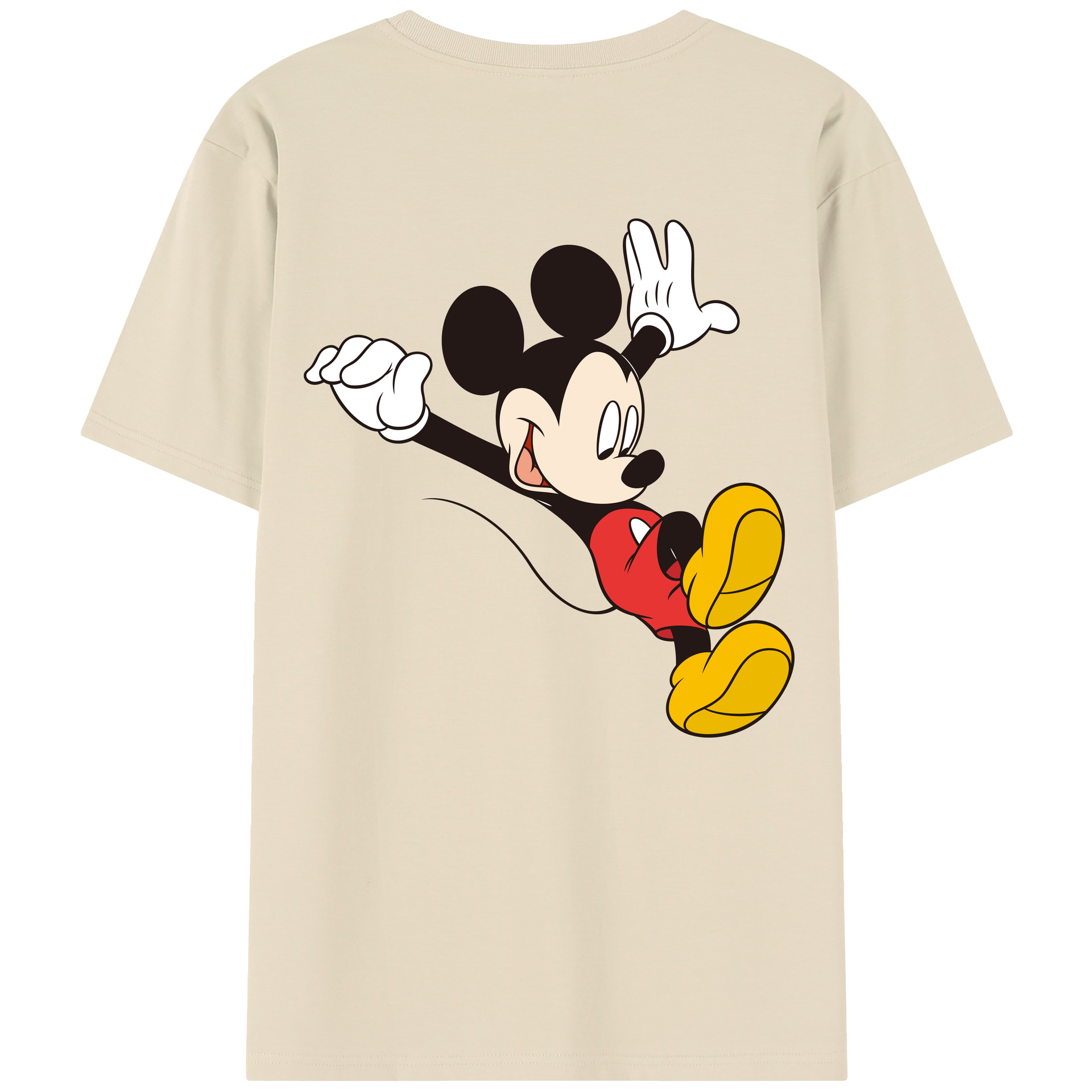 （画像用） ミッキーマウス Mickey Mouse 綿100％半袖Tシャツ（背面プリント）