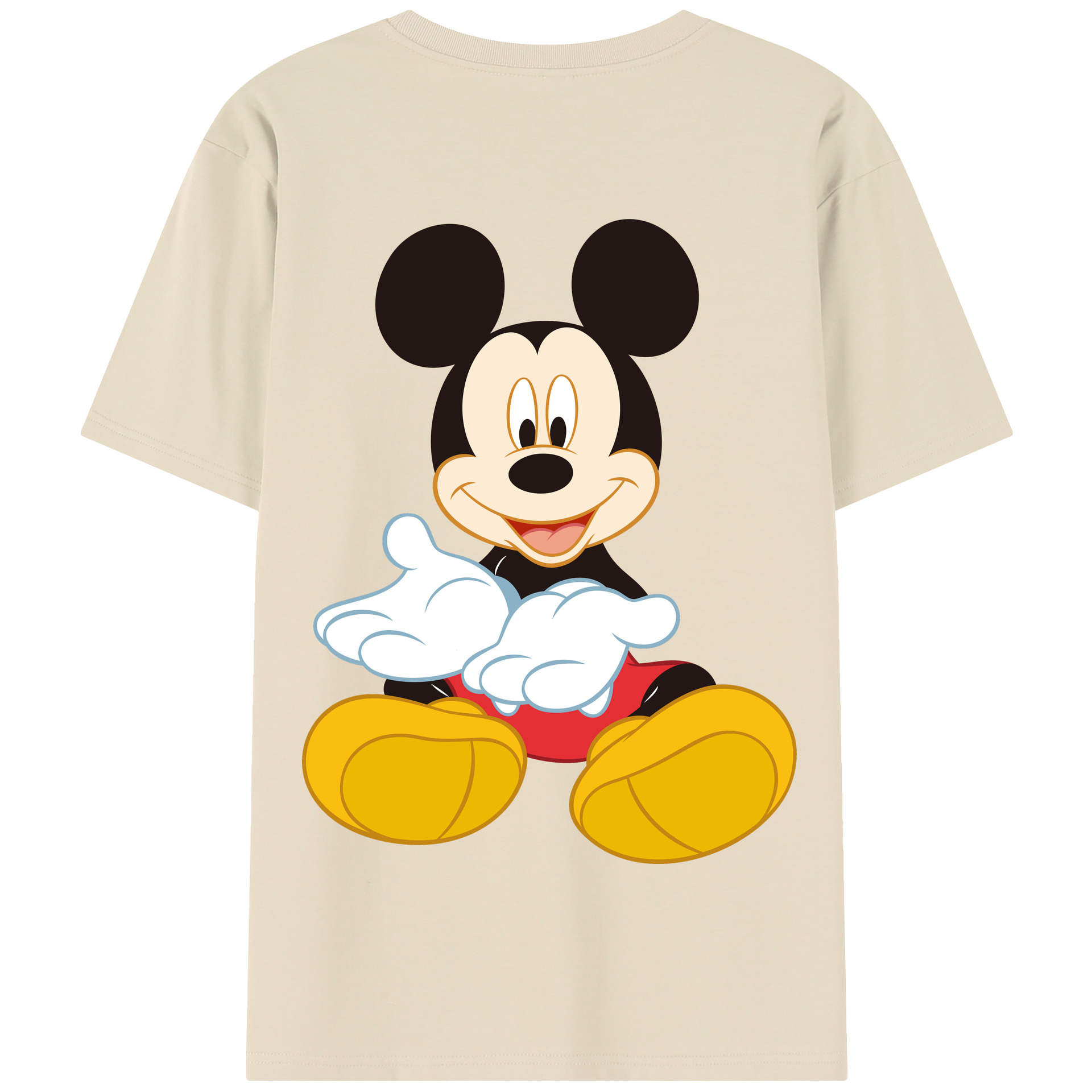 （画像用） ミッキーマウス Mickey Mouse 綿100％半袖Tシャツ（背面プリント）