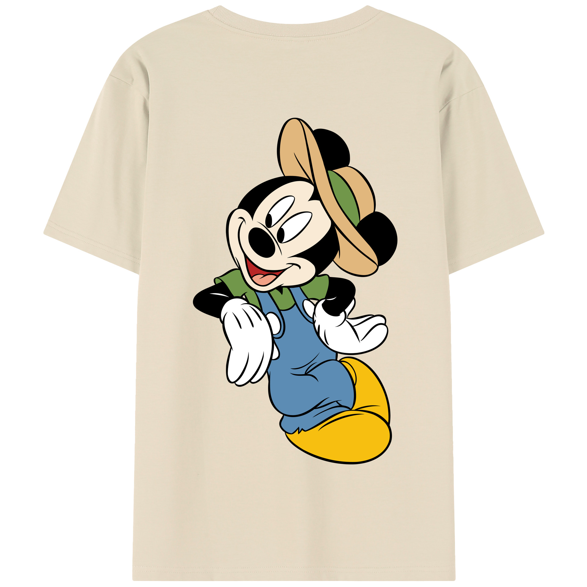 （画像用） ミッキーマウス Mickey Mouse 綿100％半袖Tシャツ（背面プリント）