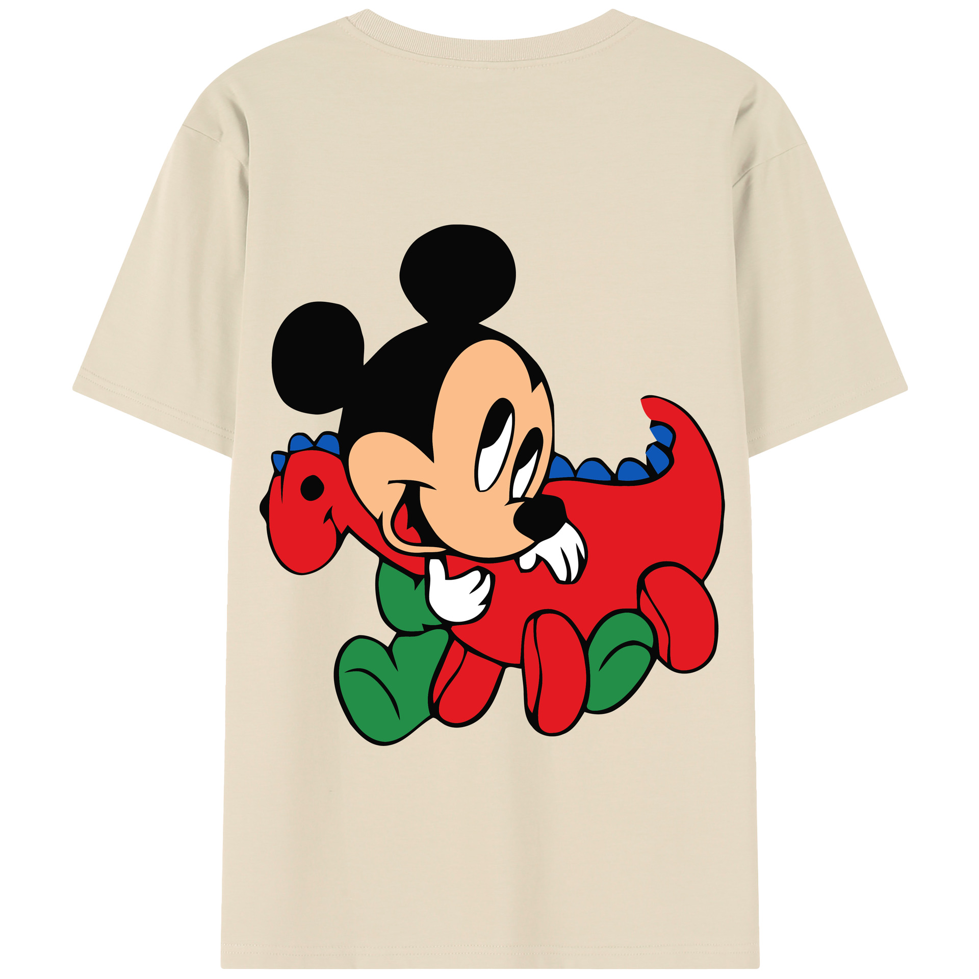 （画像用） ミッキーマウス Mickey Mouse 綿100％半袖Tシャツ（背面プリント）