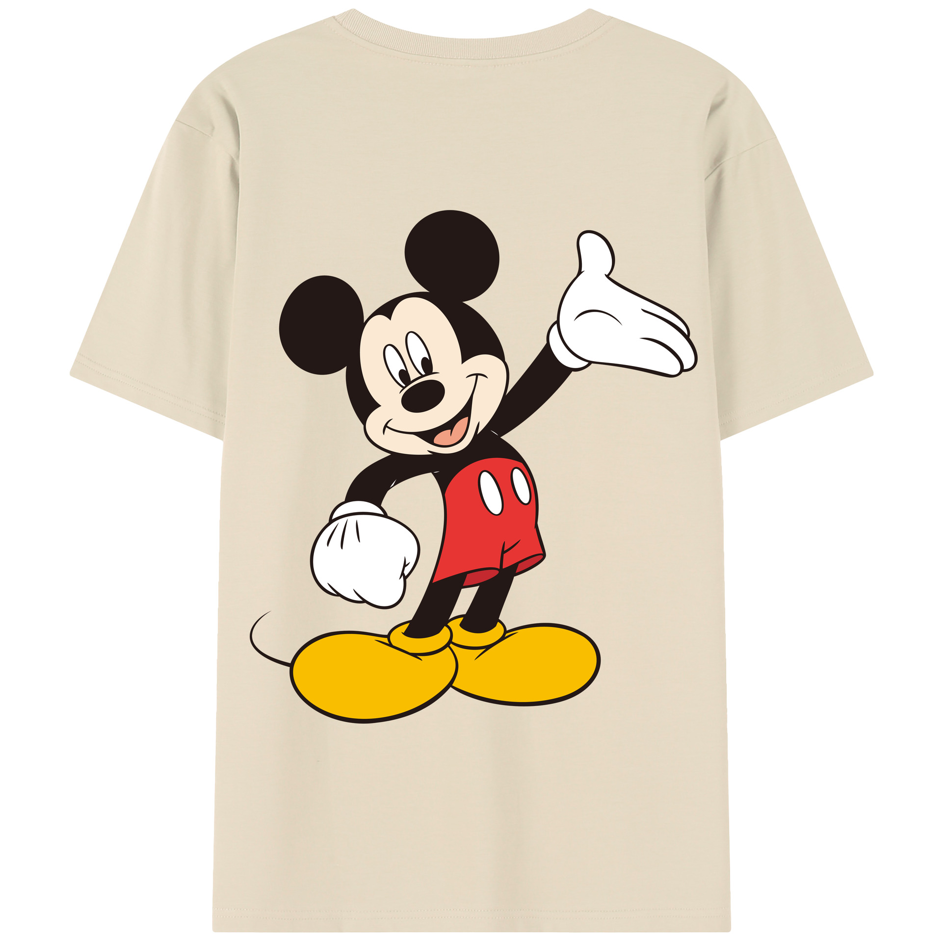 （画像用） ミッキーマウス Mickey Mouse 綿100％半袖Tシャツ（背面プリント）