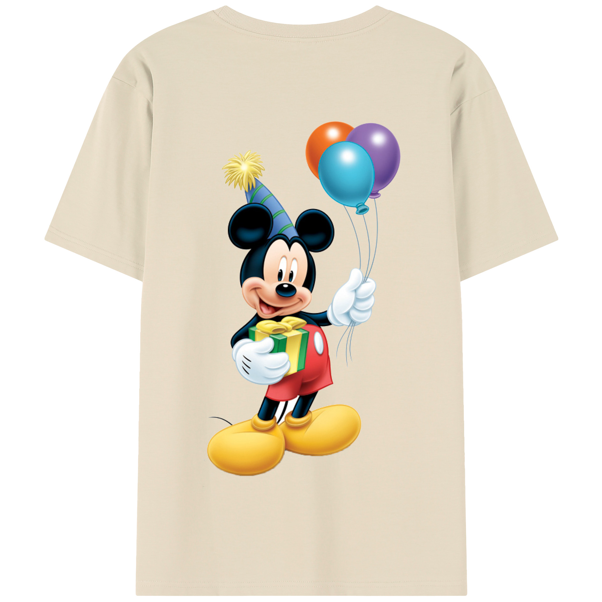 （画像用） ミッキーマウス Mickey Mouse 綿100％半袖Tシャツ（背面プリント）