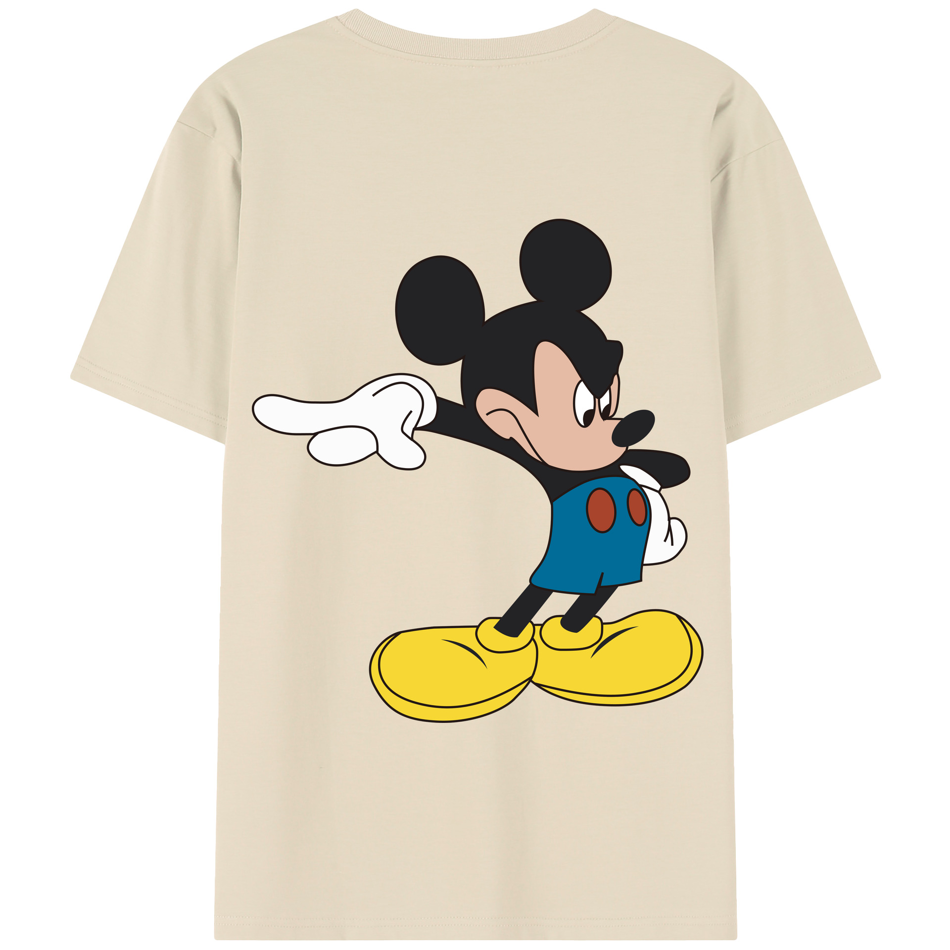（画像用） ミッキーマウス Mickey Mouse 綿100％半袖Tシャツ（背面プリント）