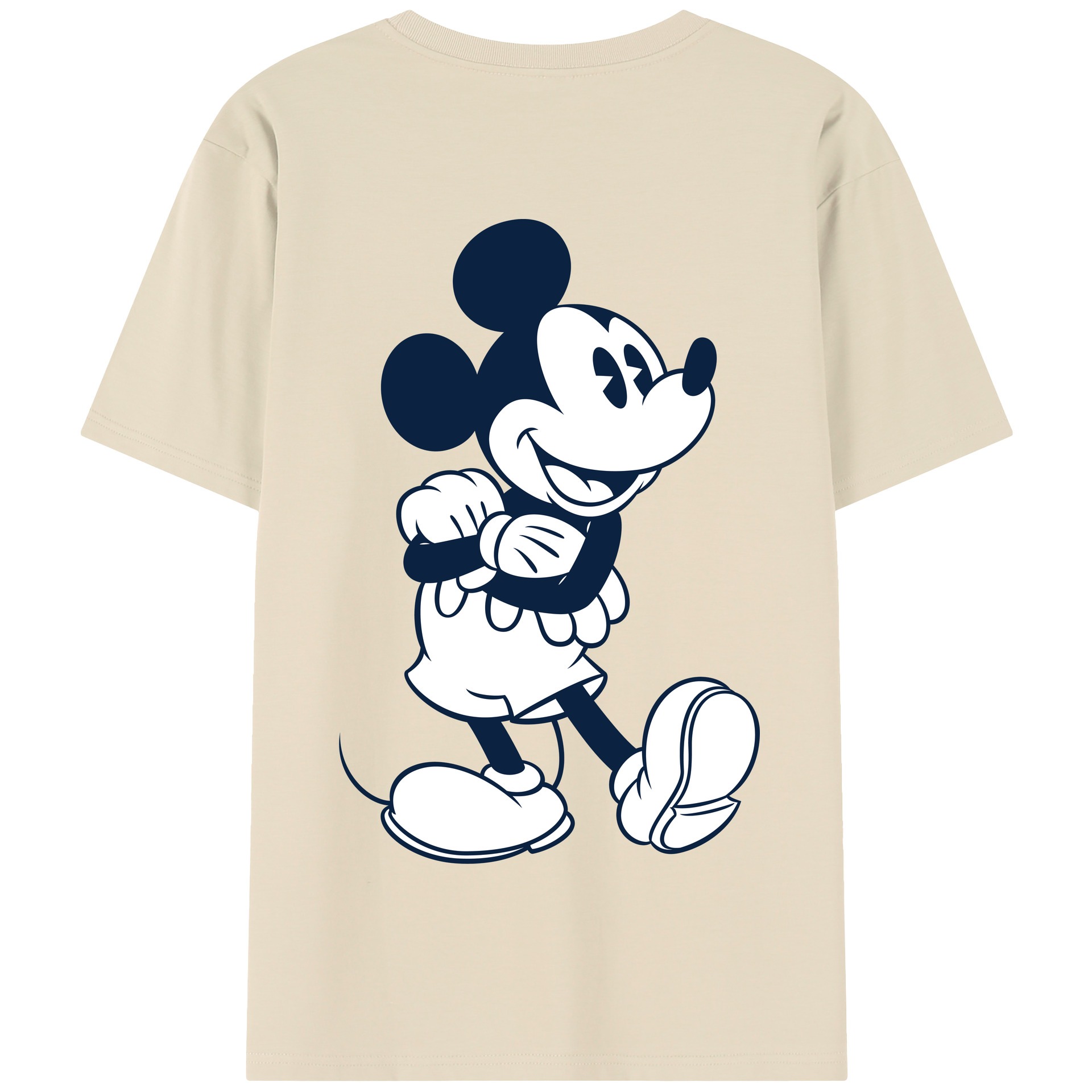 （画像用） ミッキーマウス Mickey Mouse 綿100％半袖Tシャツ（背面プリント）