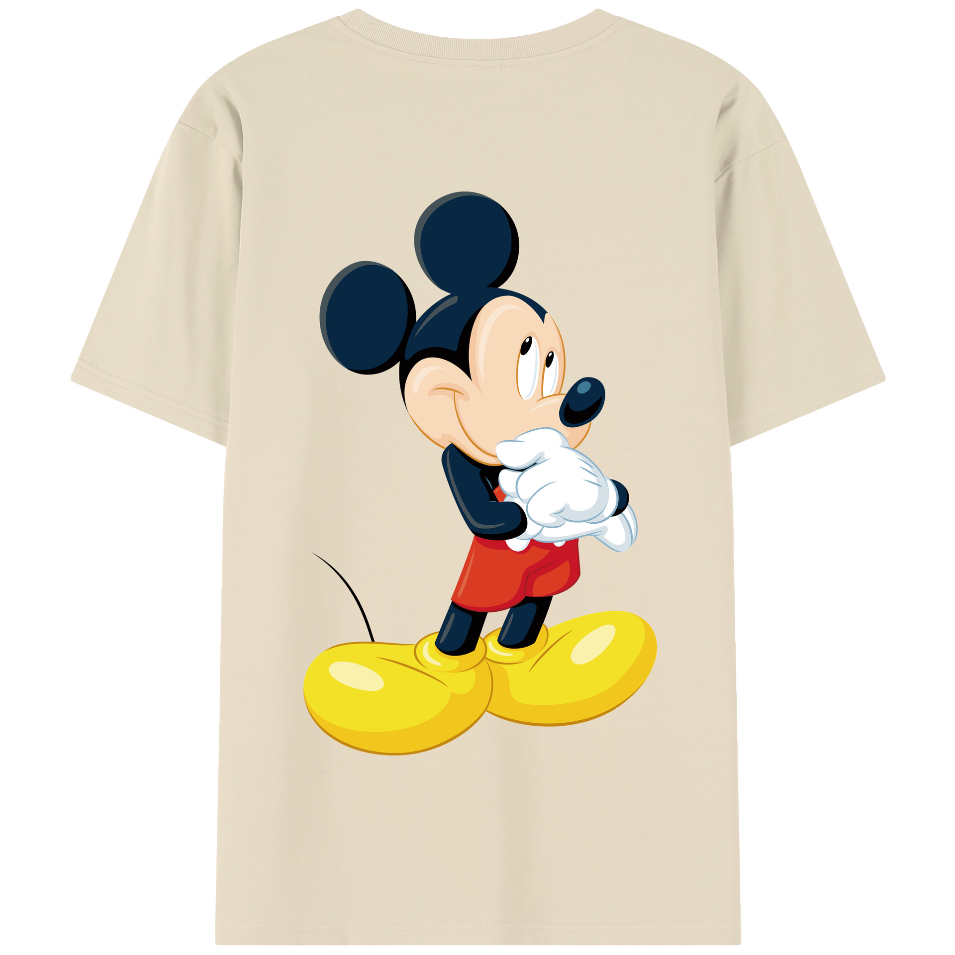 （画像用） ミッキーマウス Mickey Mouse 綿100％半袖Tシャツ（背面プリント）