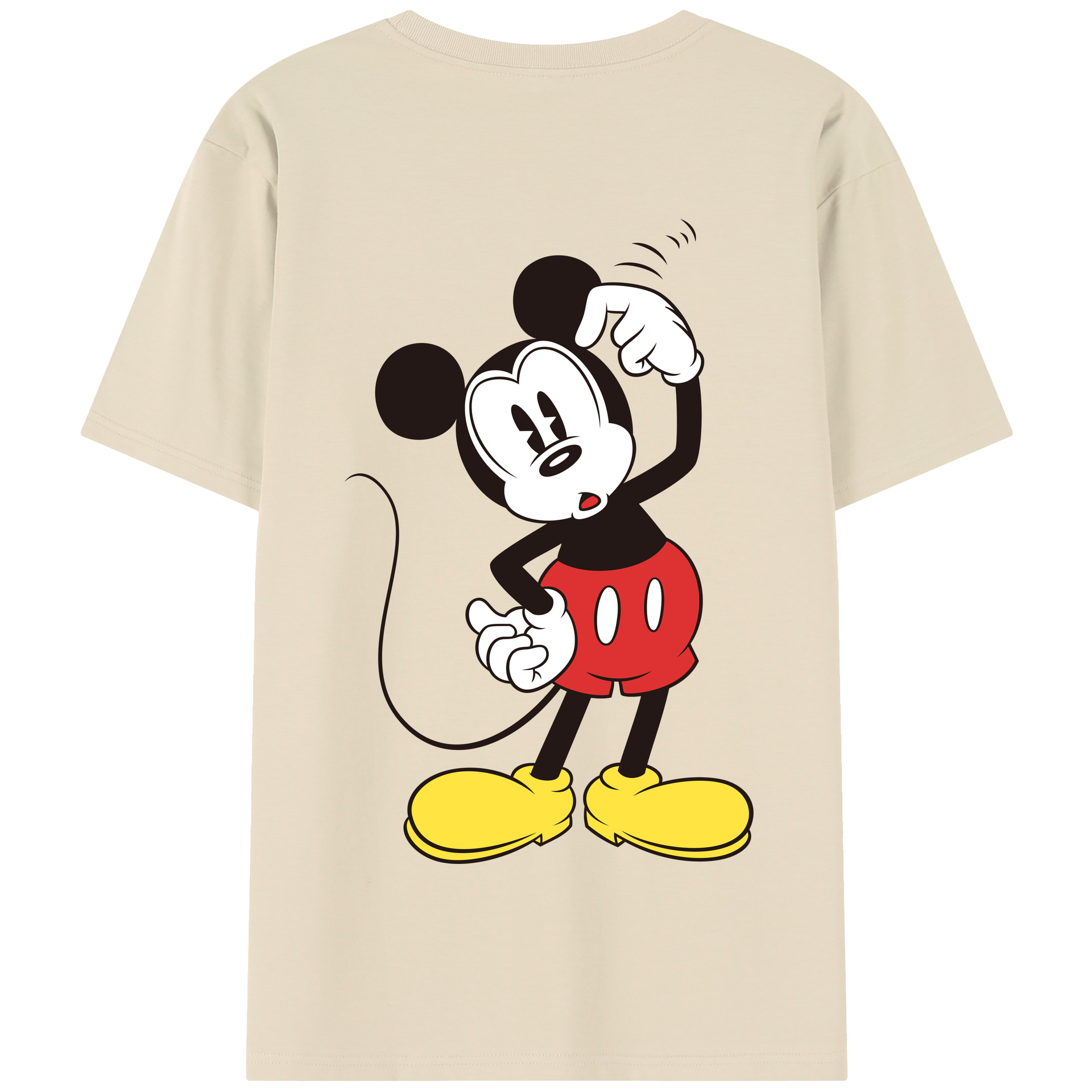 （画像用） ミッキーマウス Mickey Mouse 綿100％半袖Tシャツ（背面プリント）