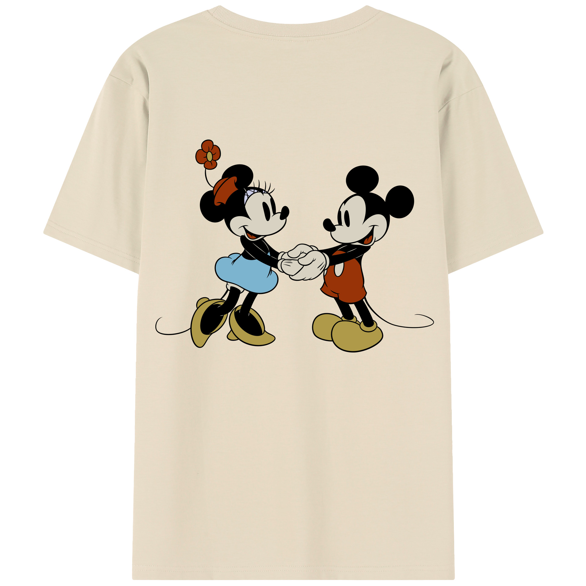 （画像用） ミッキーマウス Mickey Mouse 綿100％半袖Tシャツ（背面プリント）