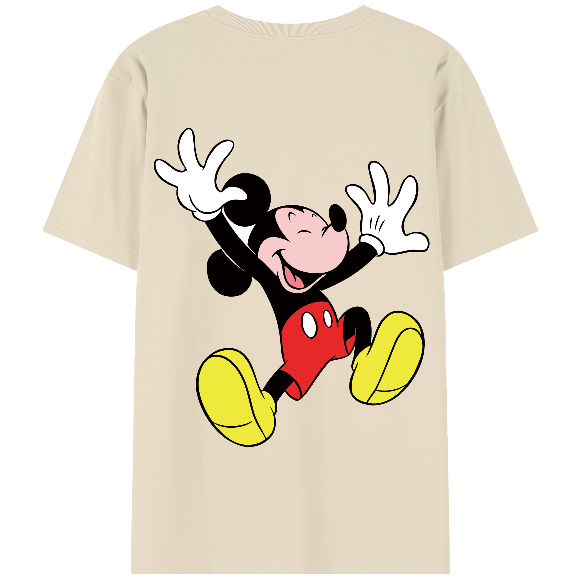 （画像用） ミッキーマウス Mickey Mouse 綿100％半袖Tシャツ（背面プリント）