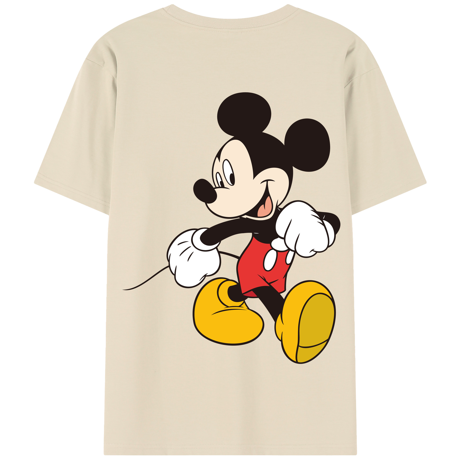 （画像用） ミッキーマウス Mickey Mouse 綿100％半袖Tシャツ（背面プリント）