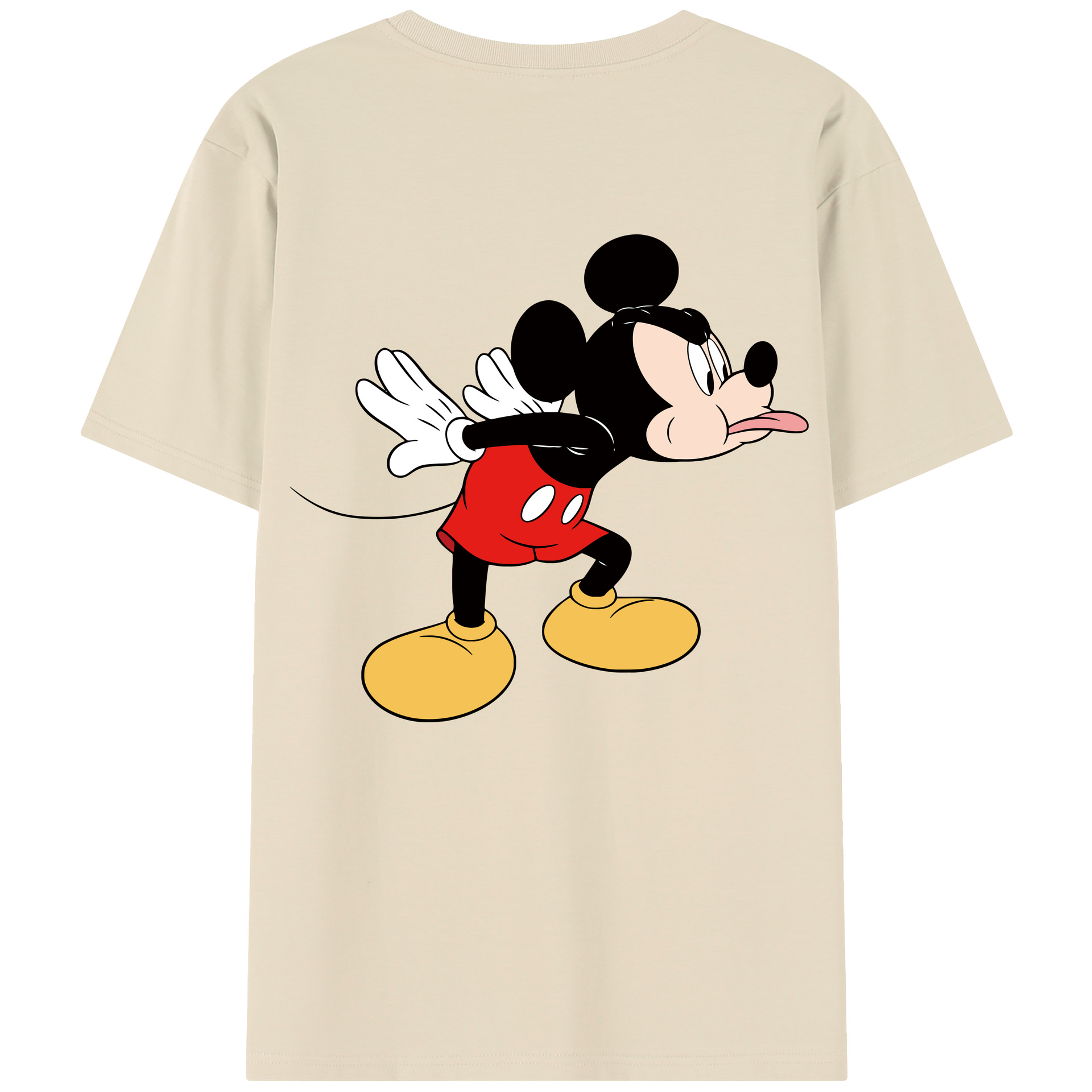 （画像用） ミッキーマウス Mickey Mouse 綿100％半袖Tシャツ（背面プリント）
