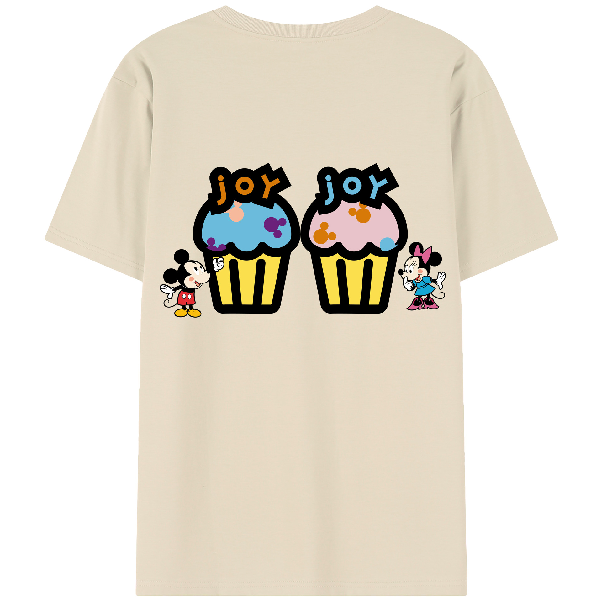 （画像用） ミッキーマウス Mickey Mouse 綿100％半袖Tシャツ（背面プリント）