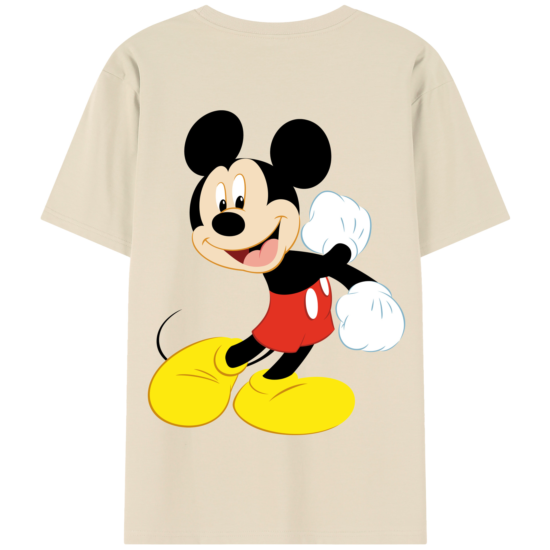 （画像用） ミッキーマウス Mickey Mouse 綿100％半袖Tシャツ（背面プリント）