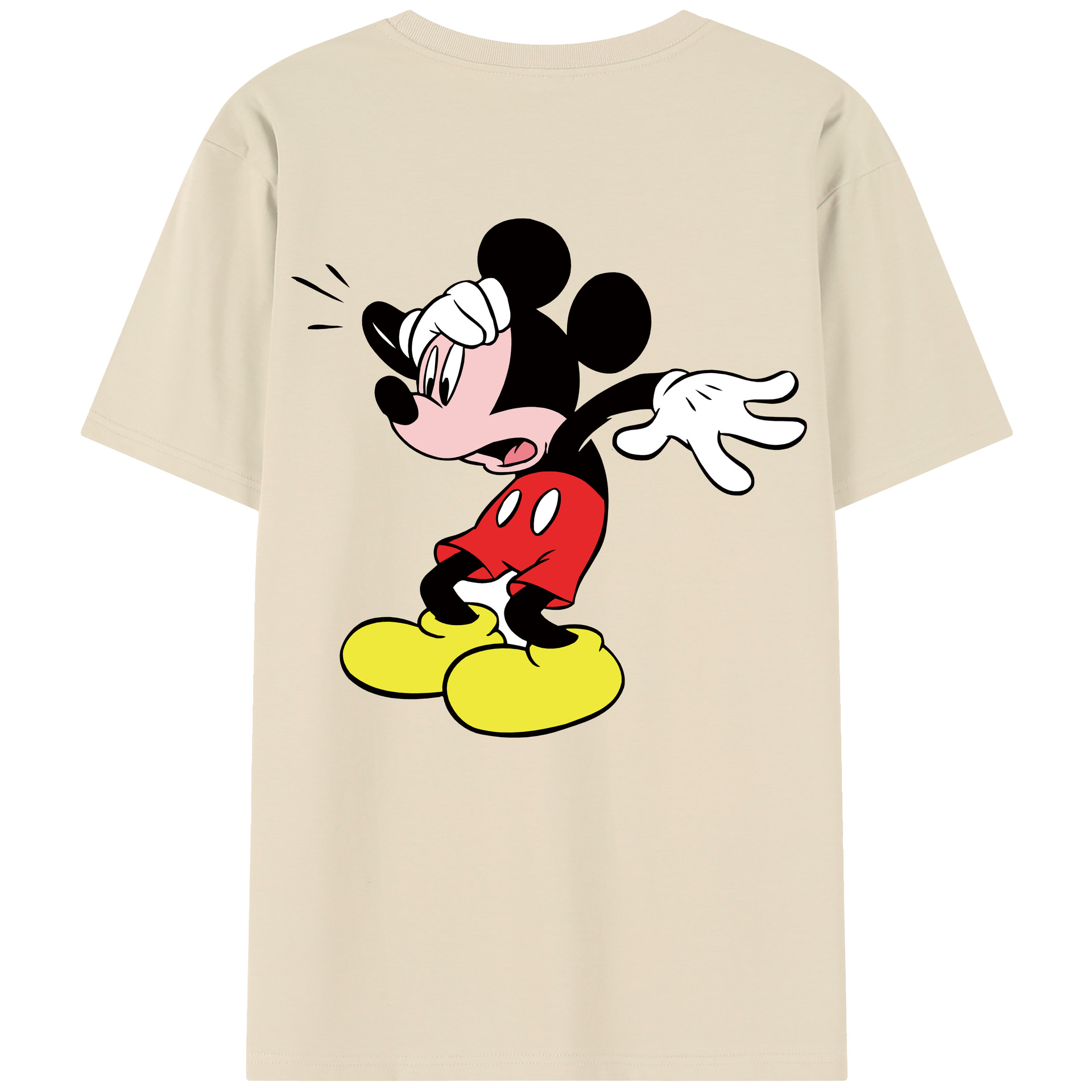 （画像用） ミッキーマウス Mickey Mouse 綿100％半袖Tシャツ（背面プリント）