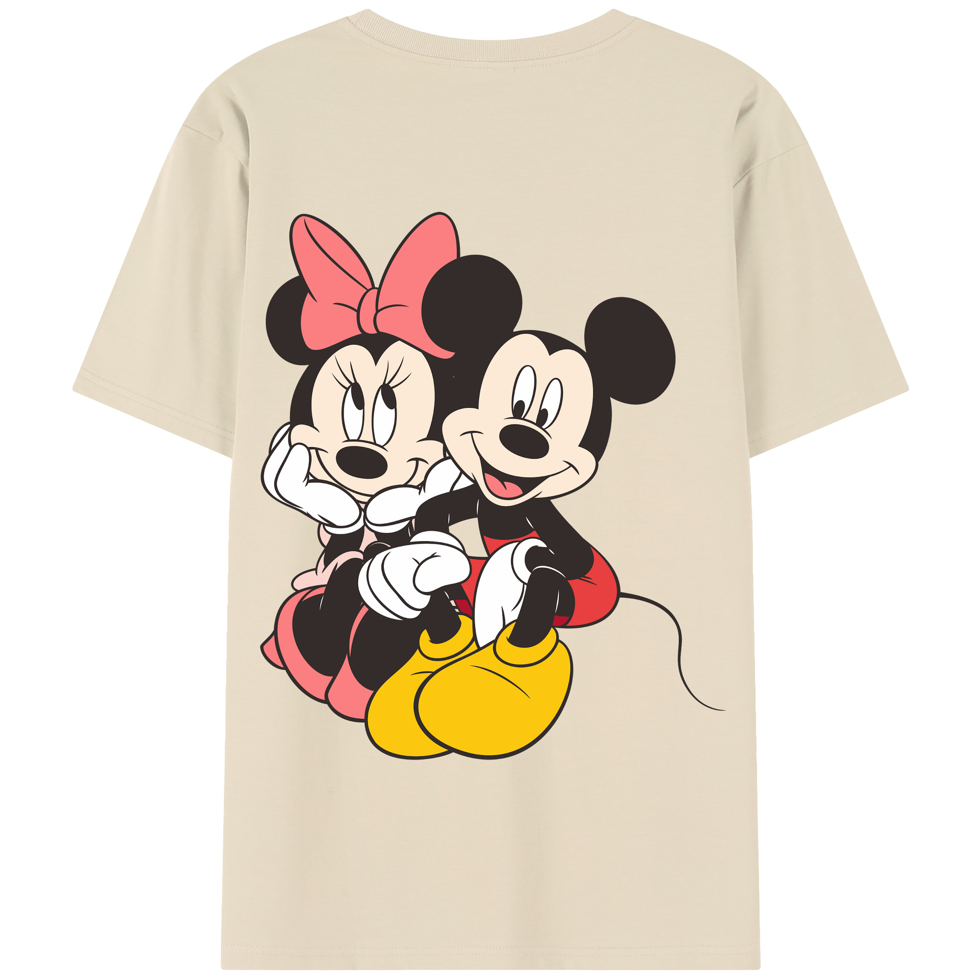 （画像用） ミッキーマウス Mickey Mouse 綿100％半袖Tシャツ（背面プリント）