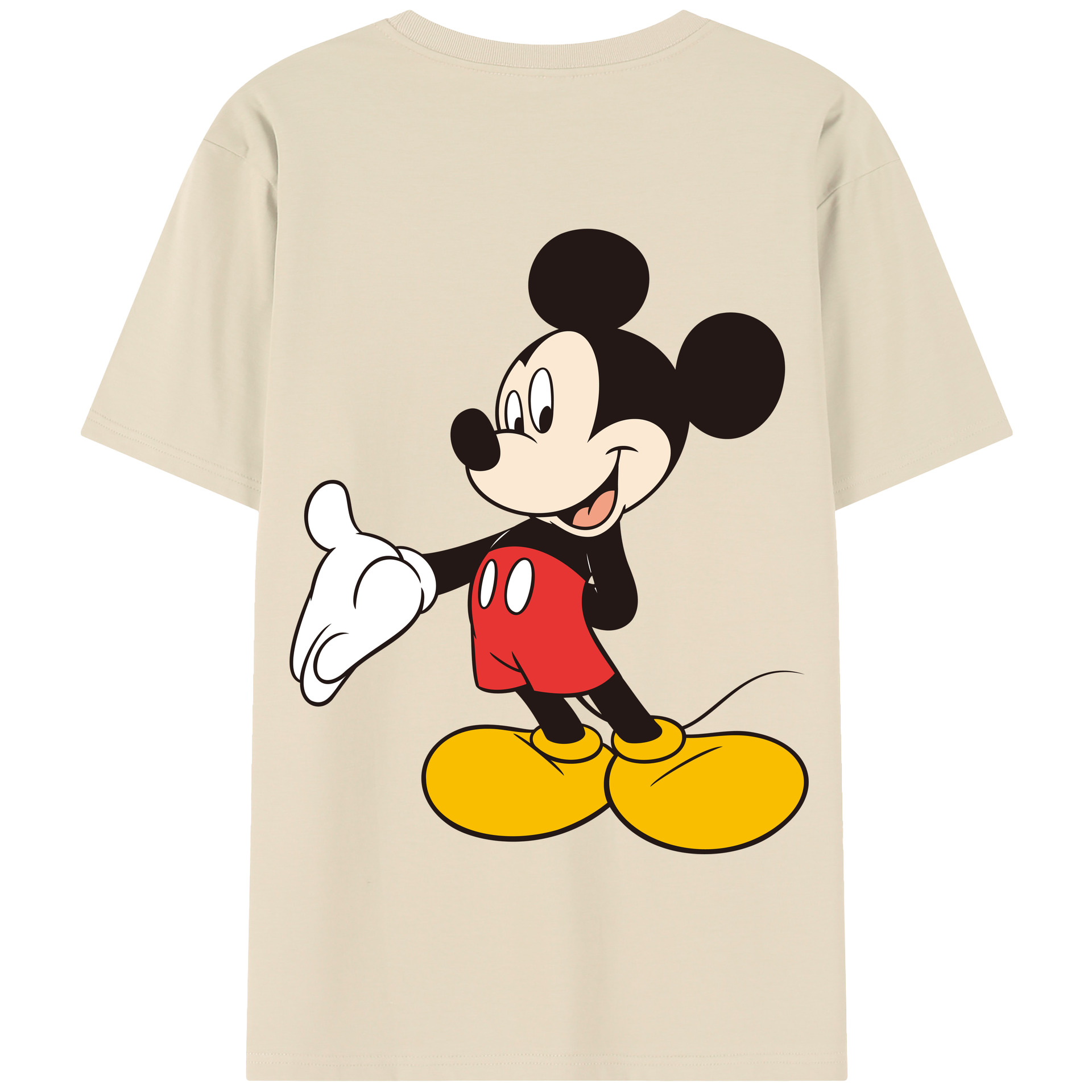 （画像用） ミッキーマウス Mickey Mouse 綿100％半袖Tシャツ（背面プリント）