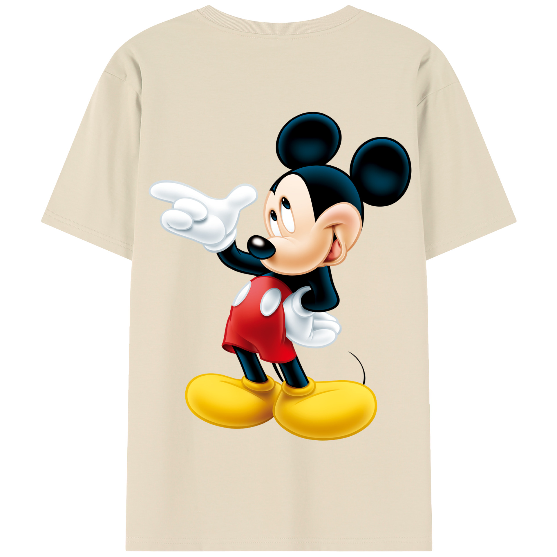 （画像用） ミッキーマウス Mickey Mouse 綿100％半袖Tシャツ（背面プリント）