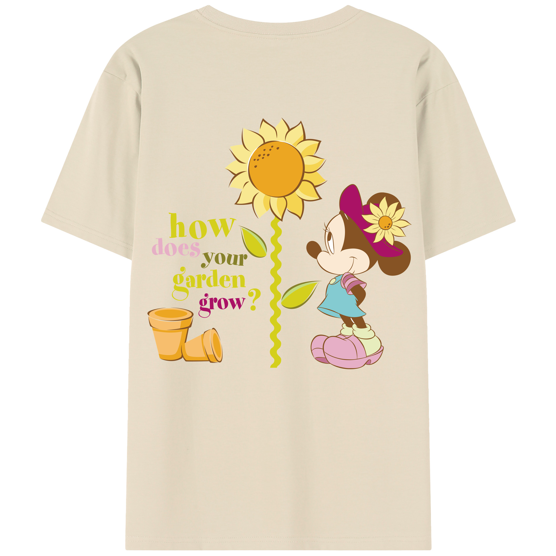 （画像用） ミッキーマウス Mickey Mouse 綿100％半袖Tシャツ（背面プリント）