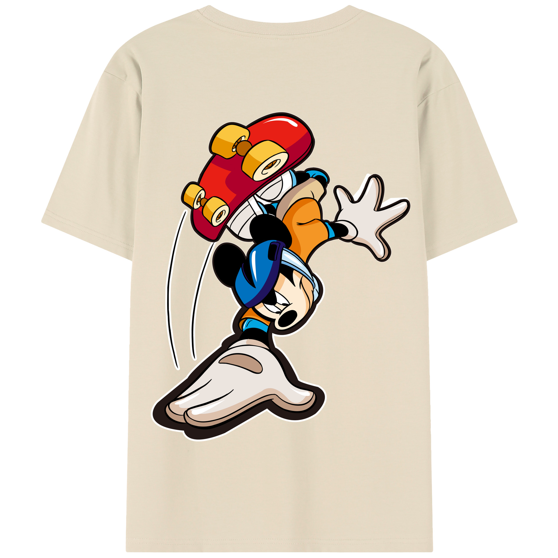 （画像用） ミッキーマウス Mickey Mouse 綿100％半袖Tシャツ（背面プリント）