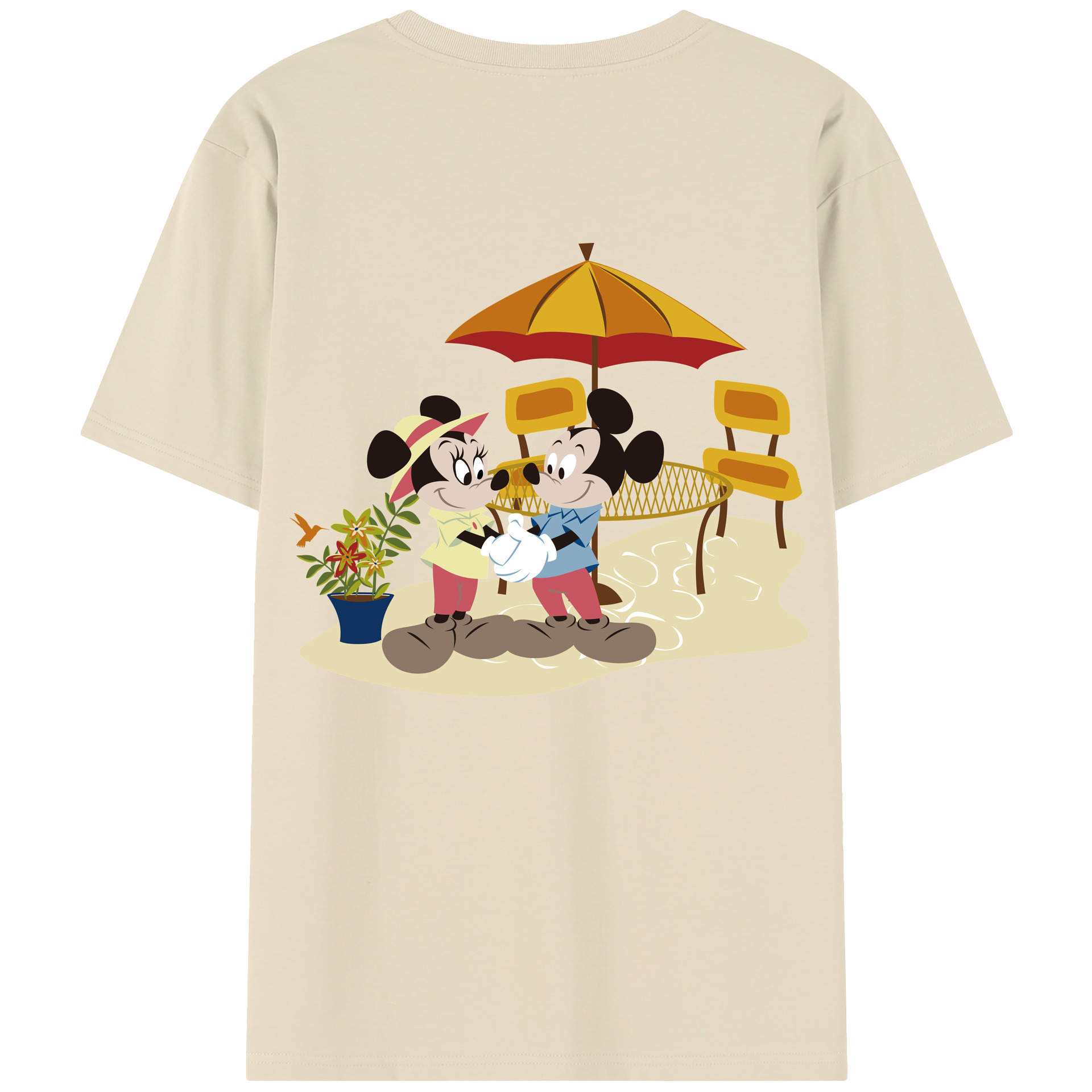 （画像用） ミッキーマウス Mickey Mouse 綿100％半袖Tシャツ（背面プリント）
