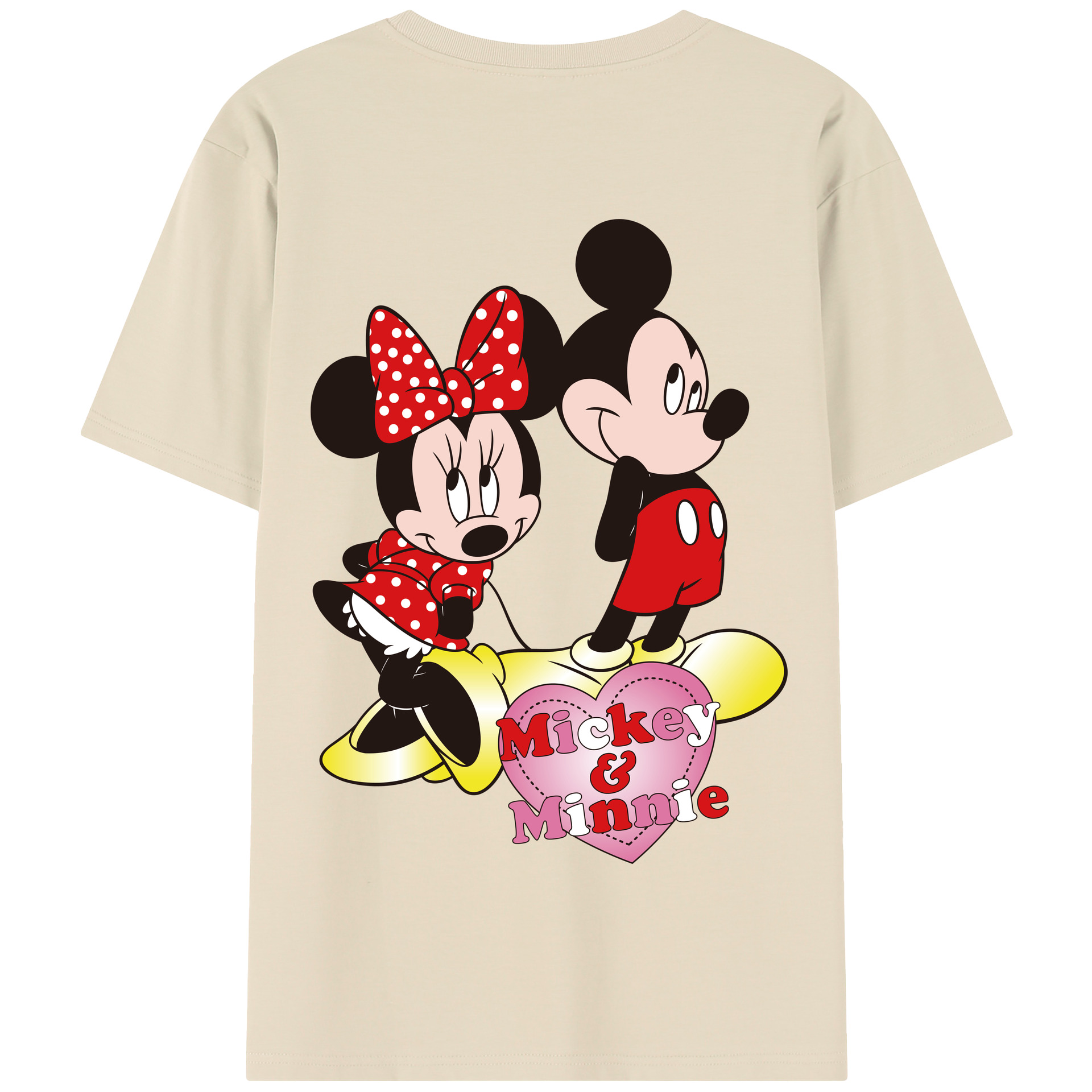 （画像用） ミッキーマウス Mickey Mouse 綿100％半袖Tシャツ（背面プリント）