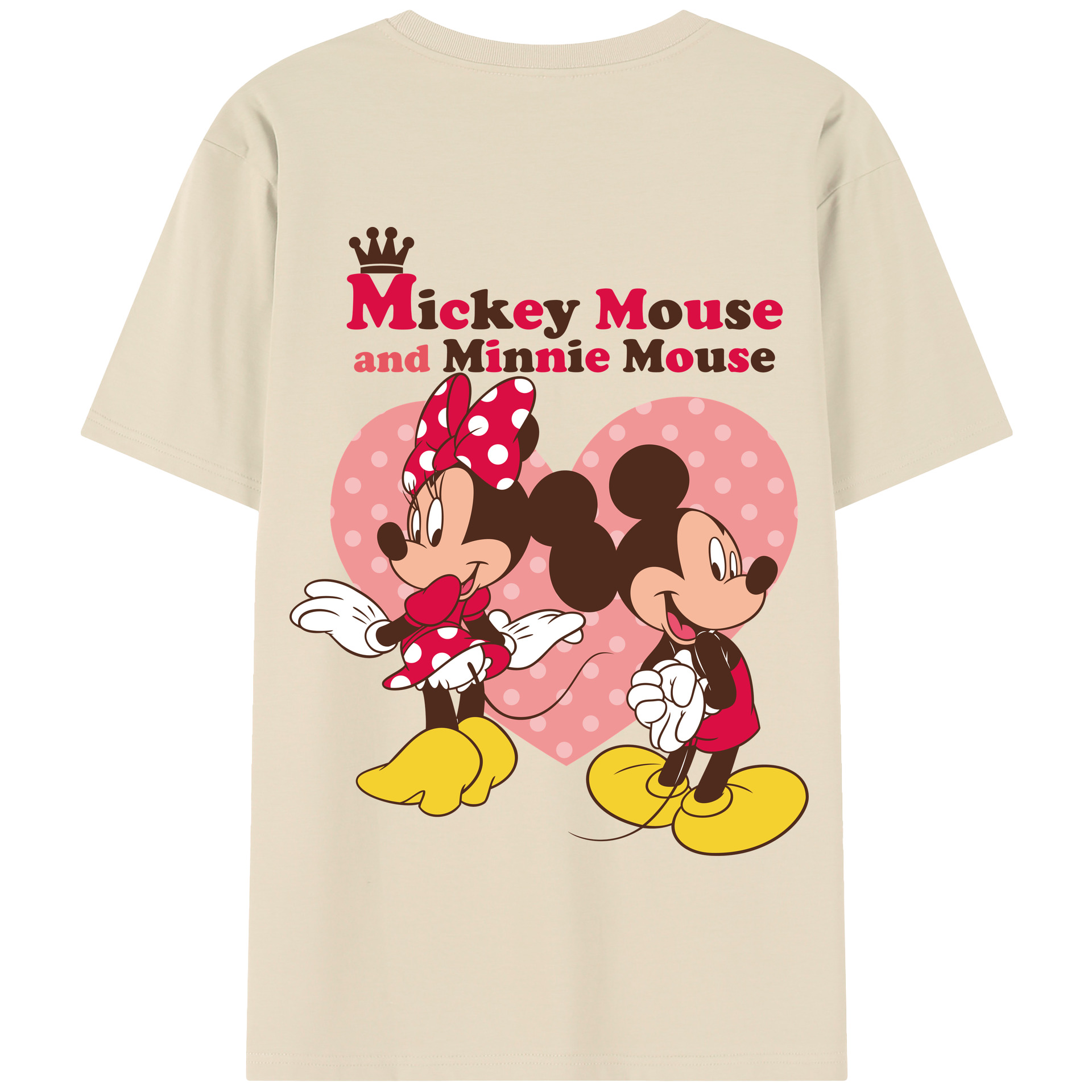 （画像用） ミッキーマウス Mickey Mouse 綿100％半袖Tシャツ（背面プリント）