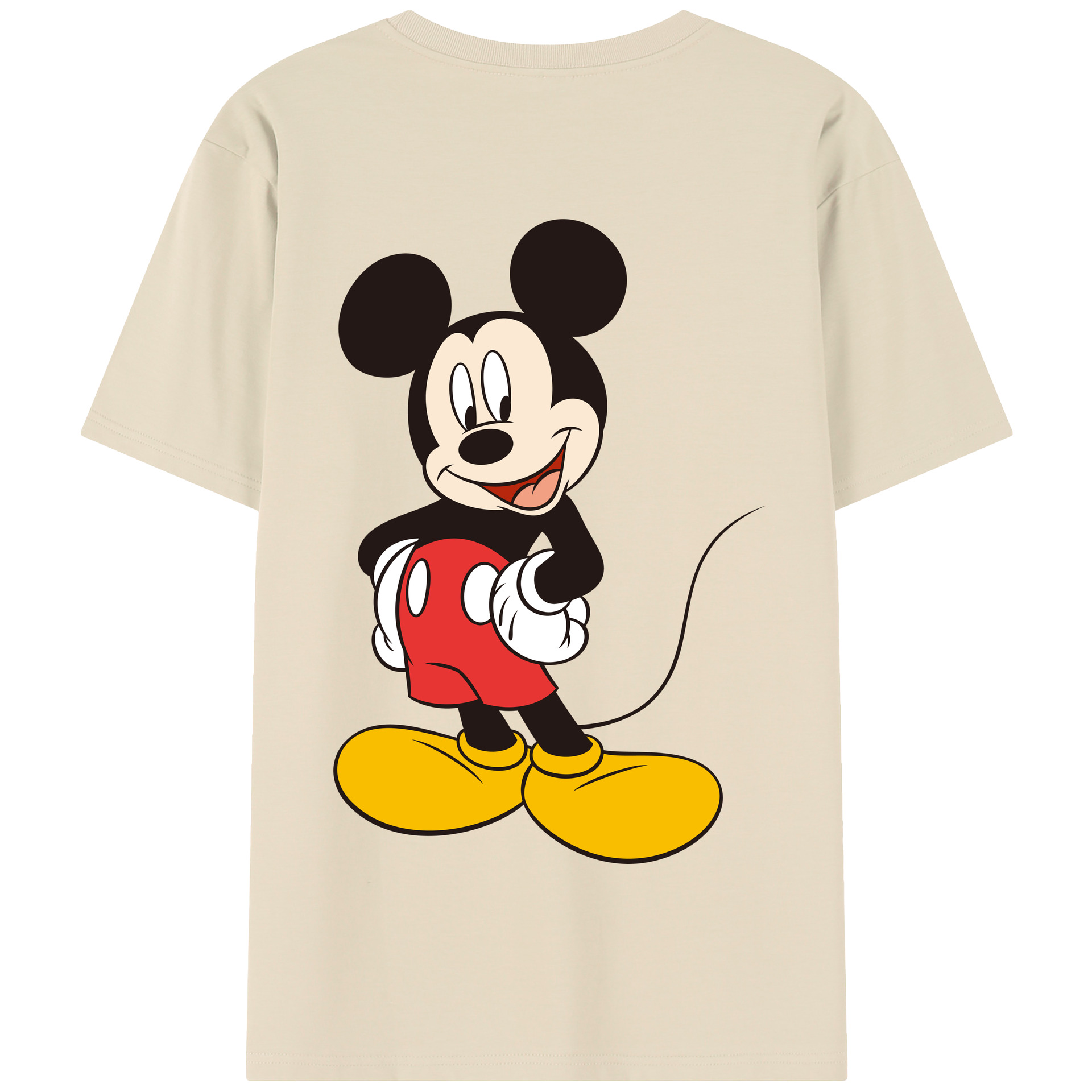 （画像用） ミッキーマウス Mickey Mouse 綿100％半袖Tシャツ（背面プリント）