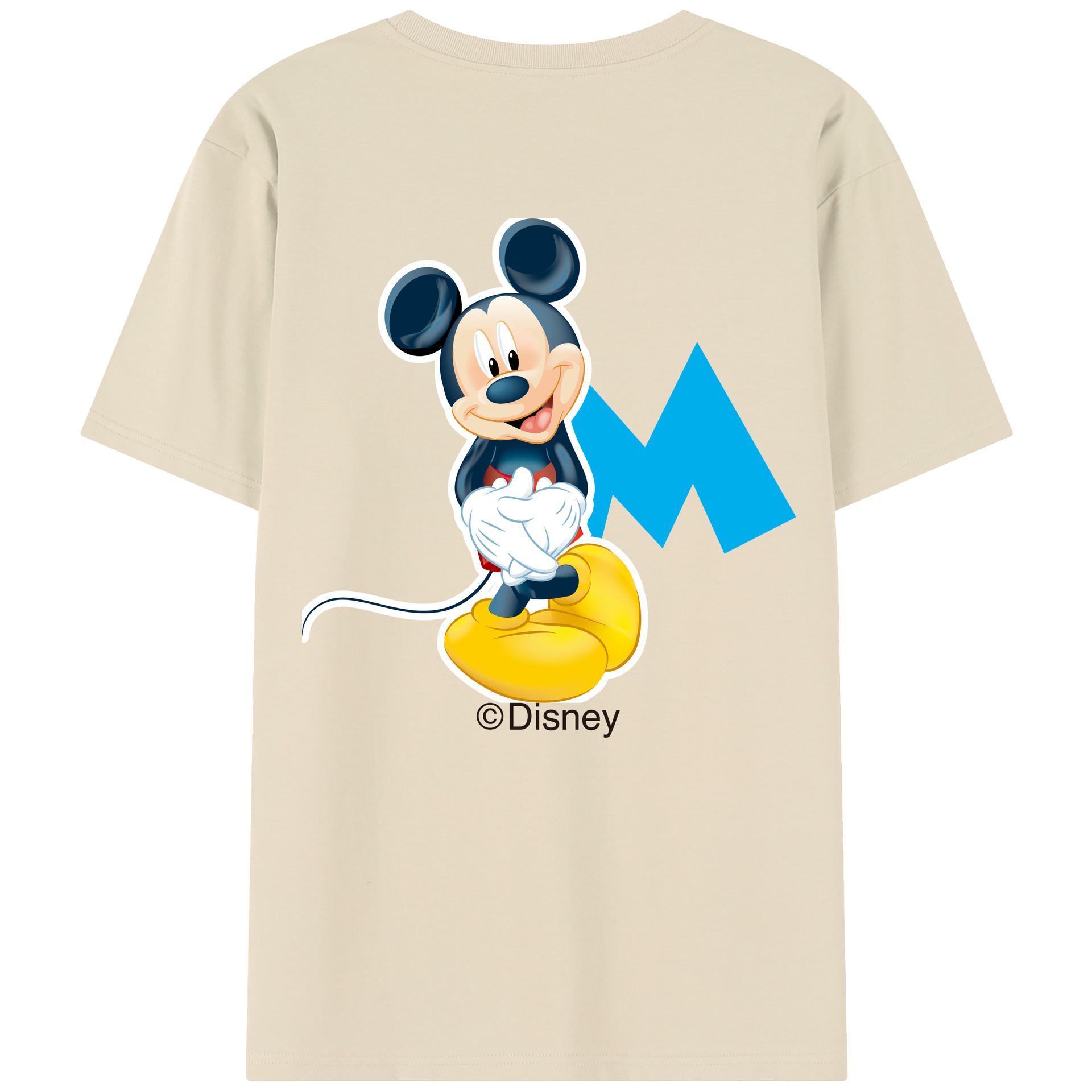 （画像用） ミッキーマウス Mickey Mouse 綿100％半袖Tシャツ（背面プリント）