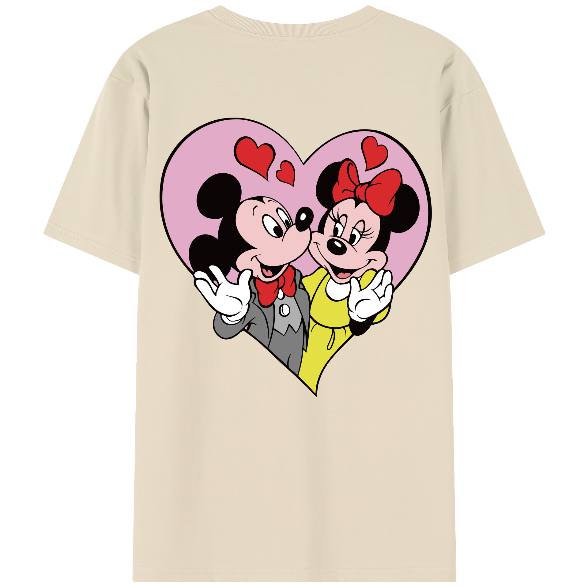 （画像用） ミッキーマウス Mickey Mouse 綿100％半袖Tシャツ（背面プリント）