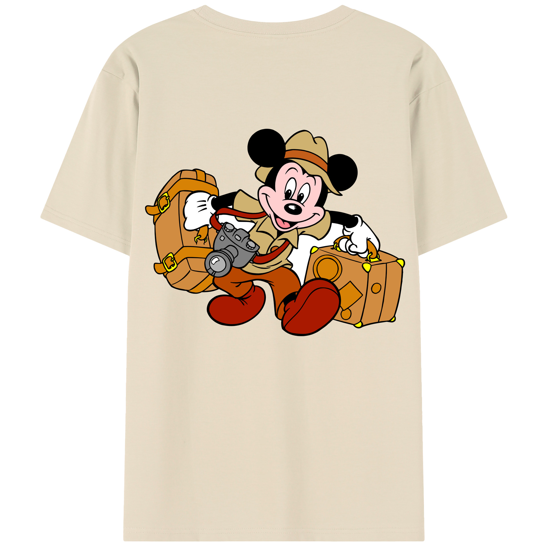 （画像用） ミッキーマウス Mickey Mouse 綿100％半袖Tシャツ（背面プリント）